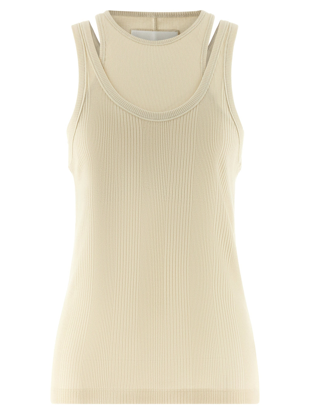 Armarium White Cotton Sleeveles T-Shirt