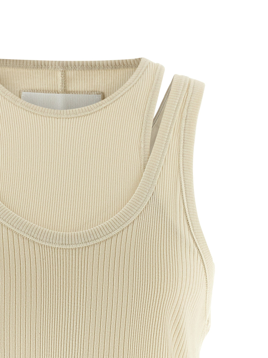 Armarium White Cotton Sleeveles T-Shirt