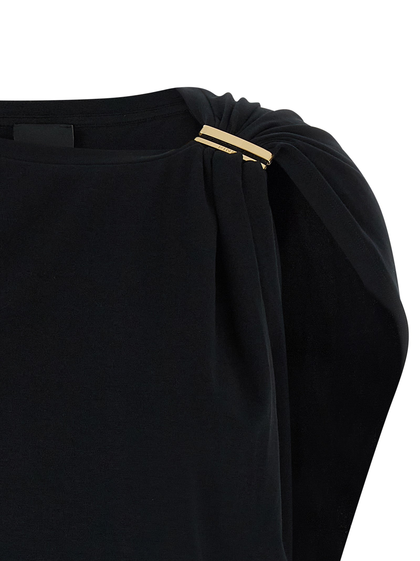 PINKO Black Cotton Tank Tops
