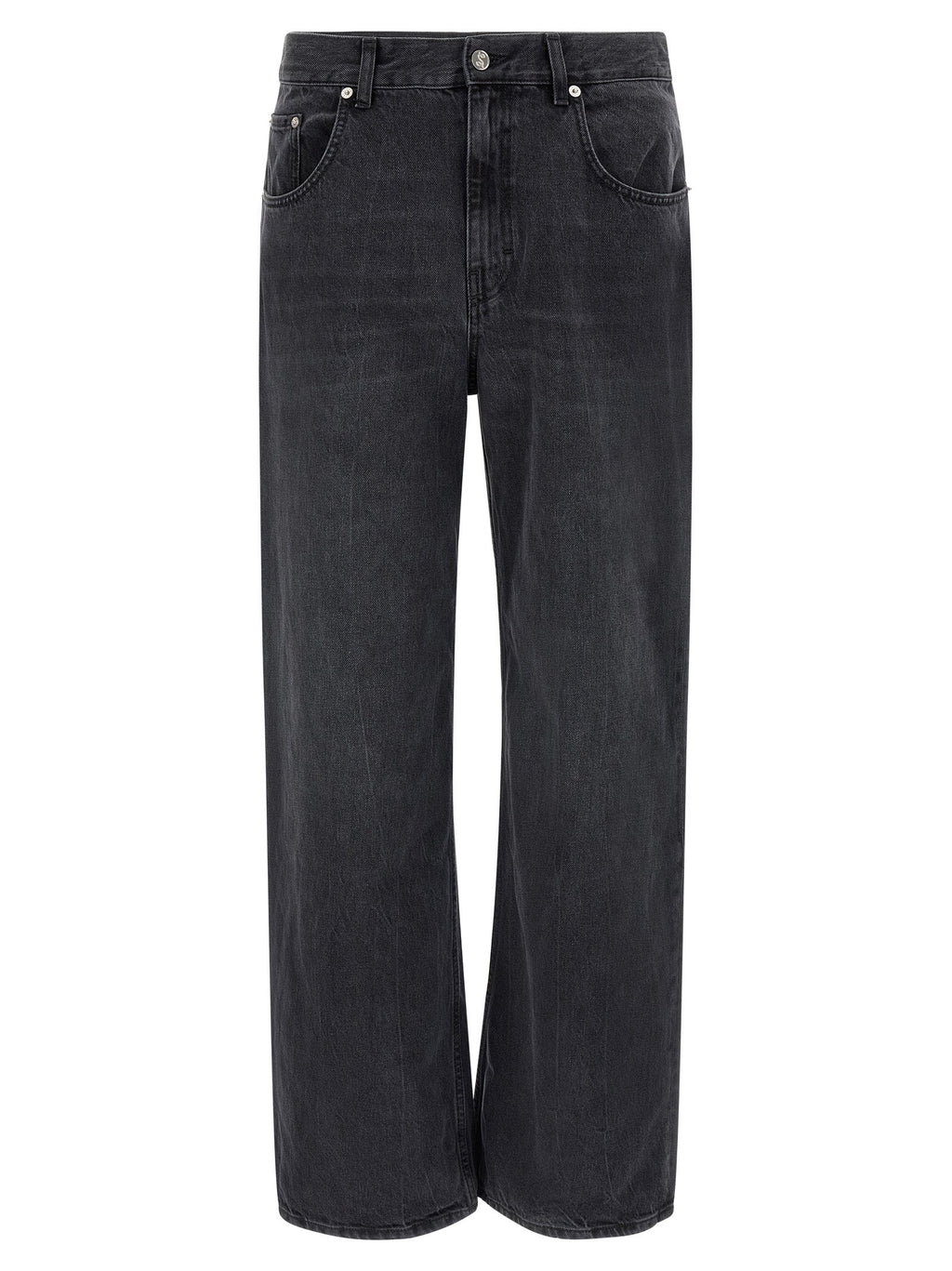 SÉFR Black Cotton Straight-Leg Jeans