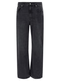 SÉFR Black Cotton Straight-Leg Jeans