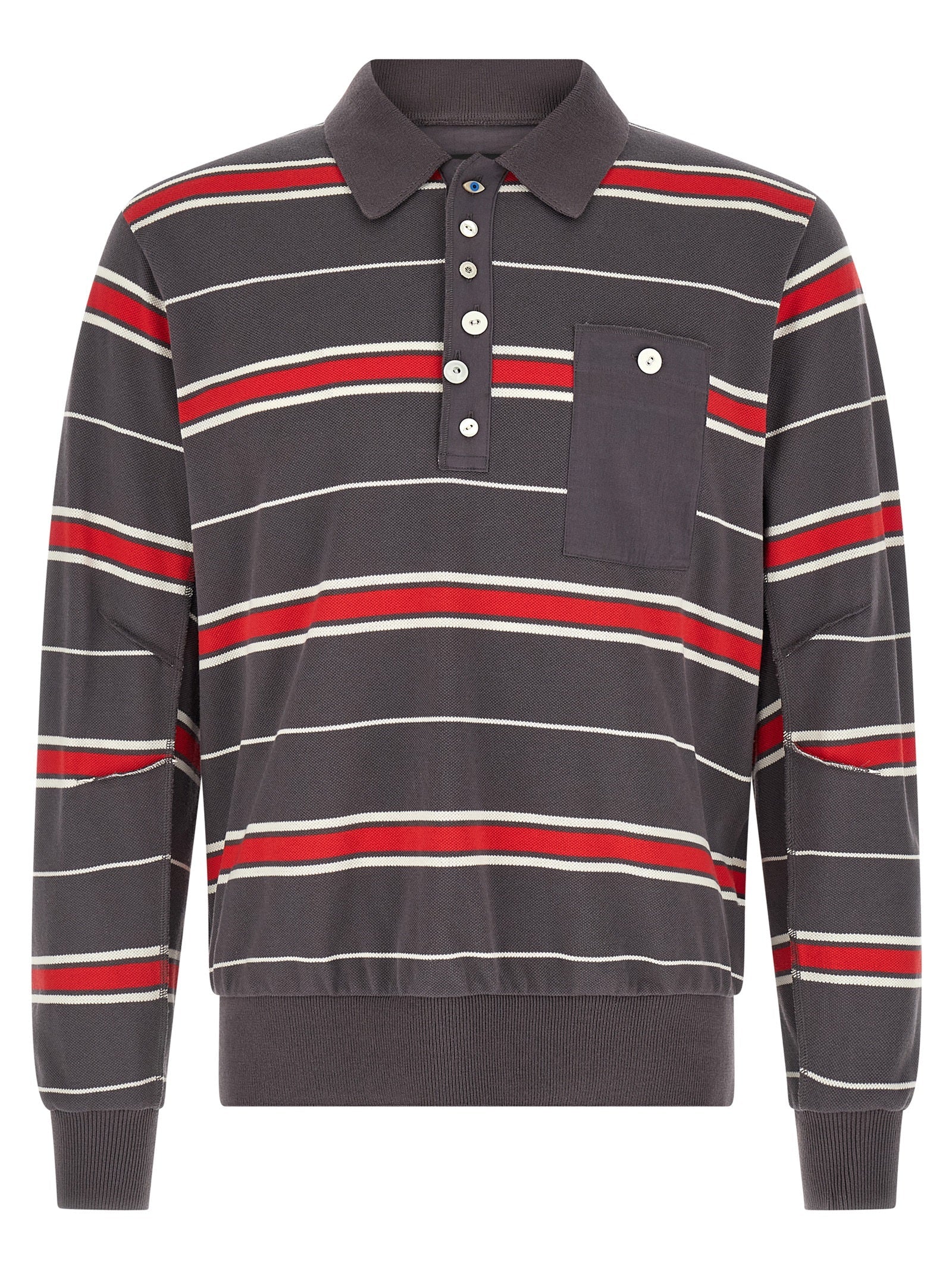 Undercover Gray Cotton Polo Shirt