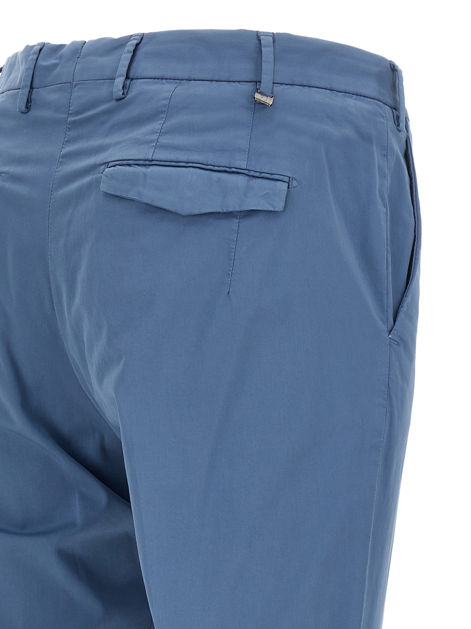 PT Torino Blue Cotton Casual Pants