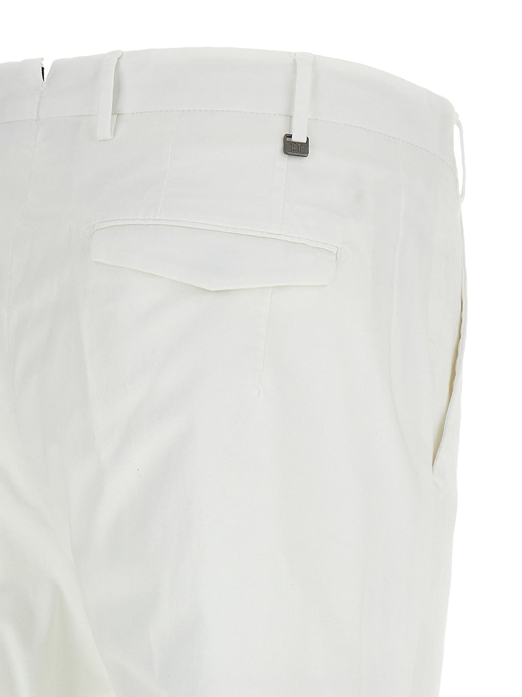 PT Torino White Cotton Dress Pants