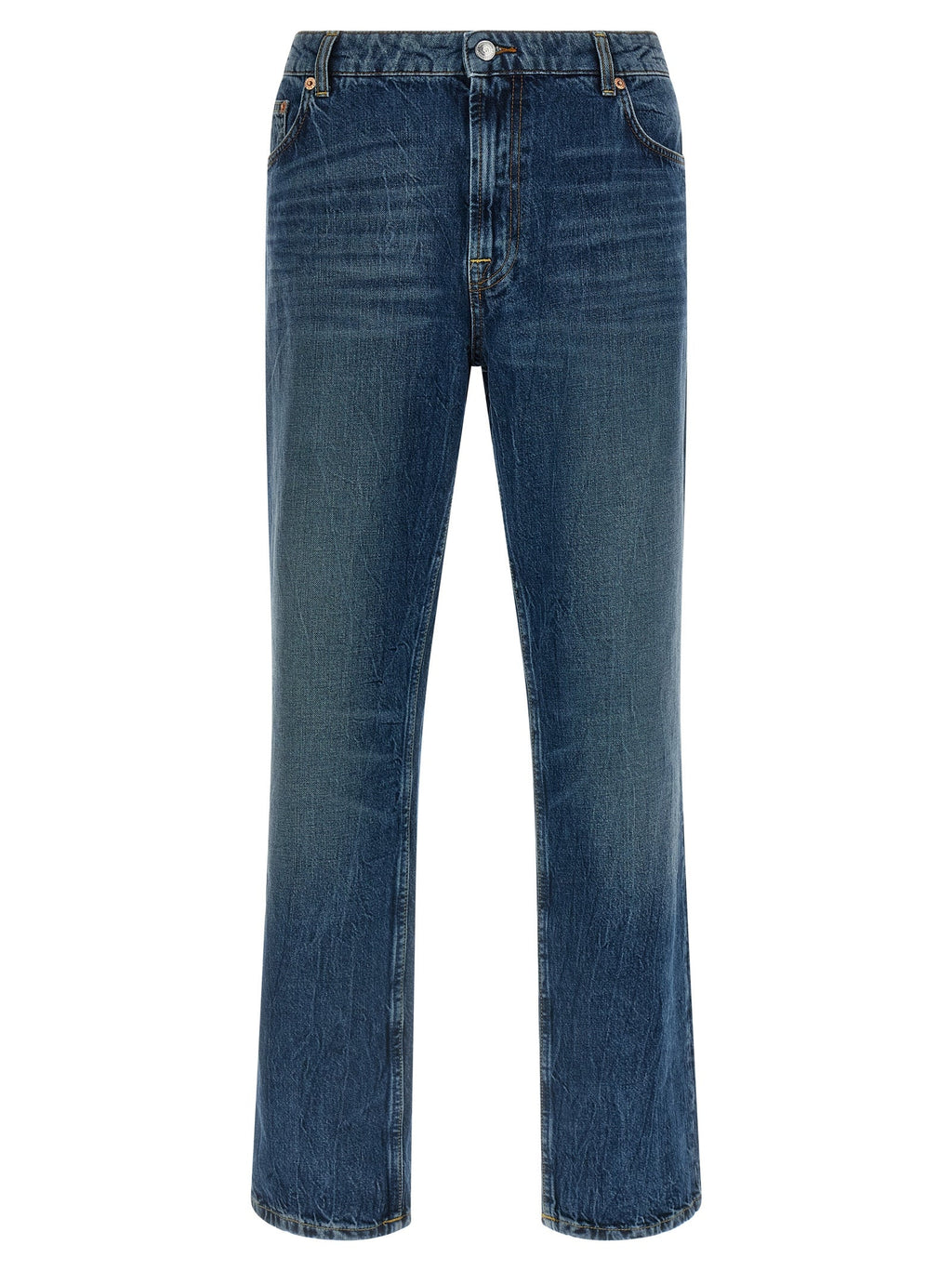 Department 5 Blue Cotton Straight-Leg Jeans