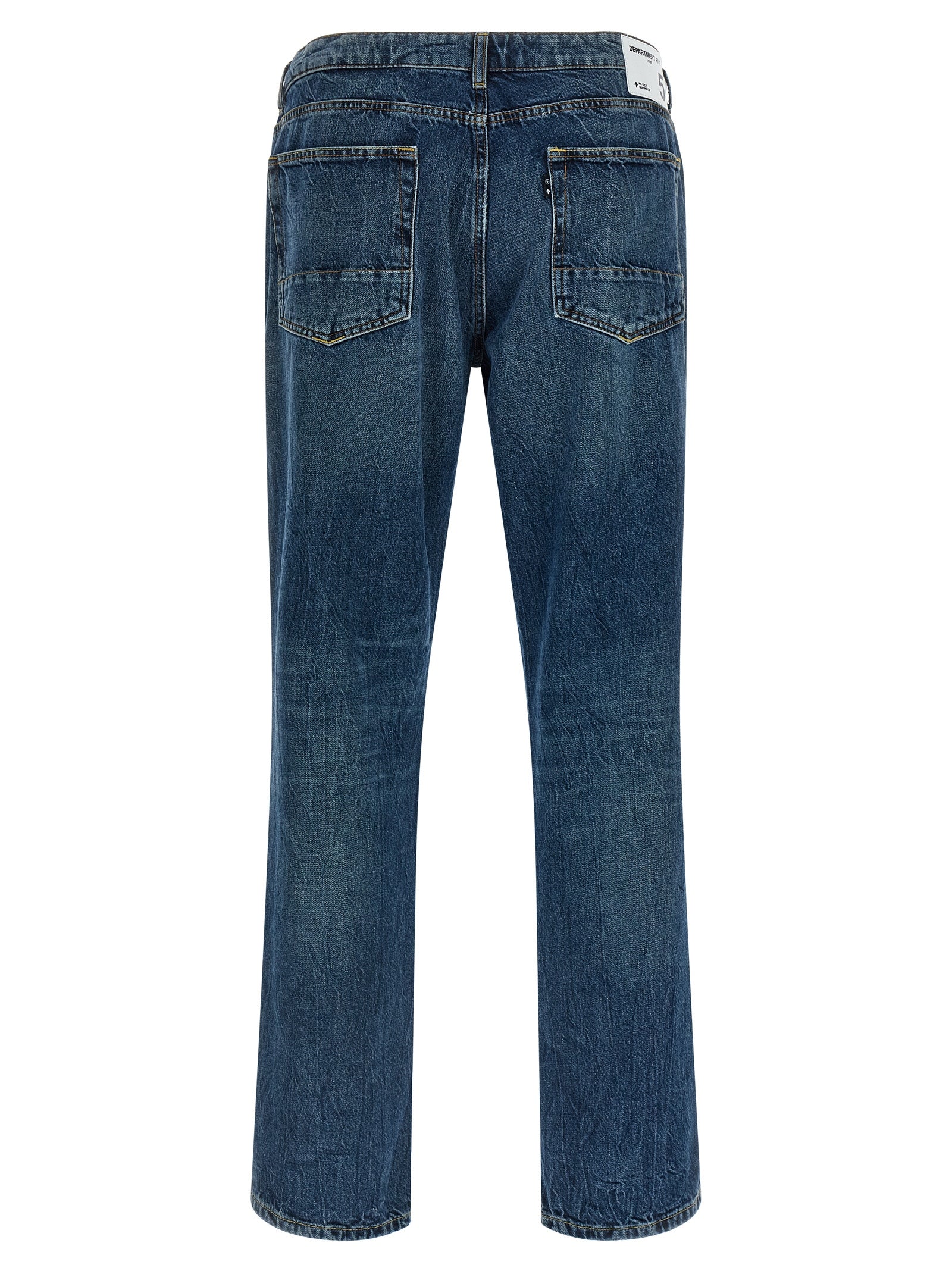 Department 5 Blue Cotton Straight-Leg Jeans