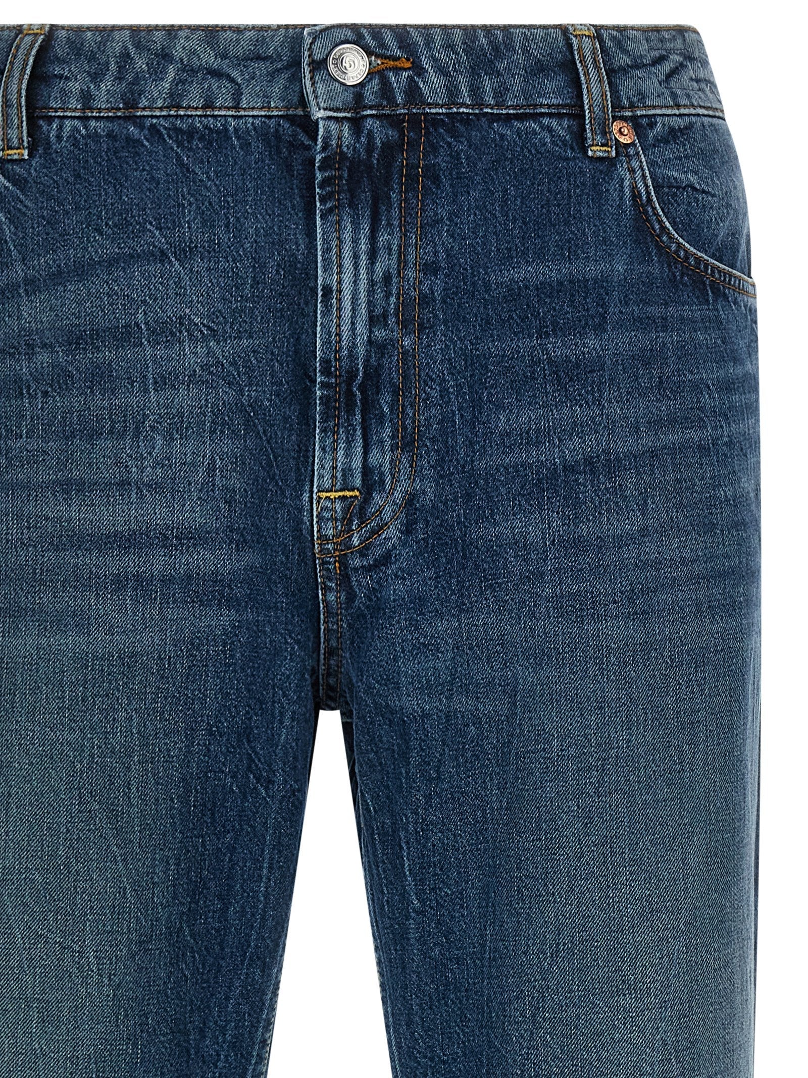 Department 5 Blue Cotton Straight-Leg Jeans
