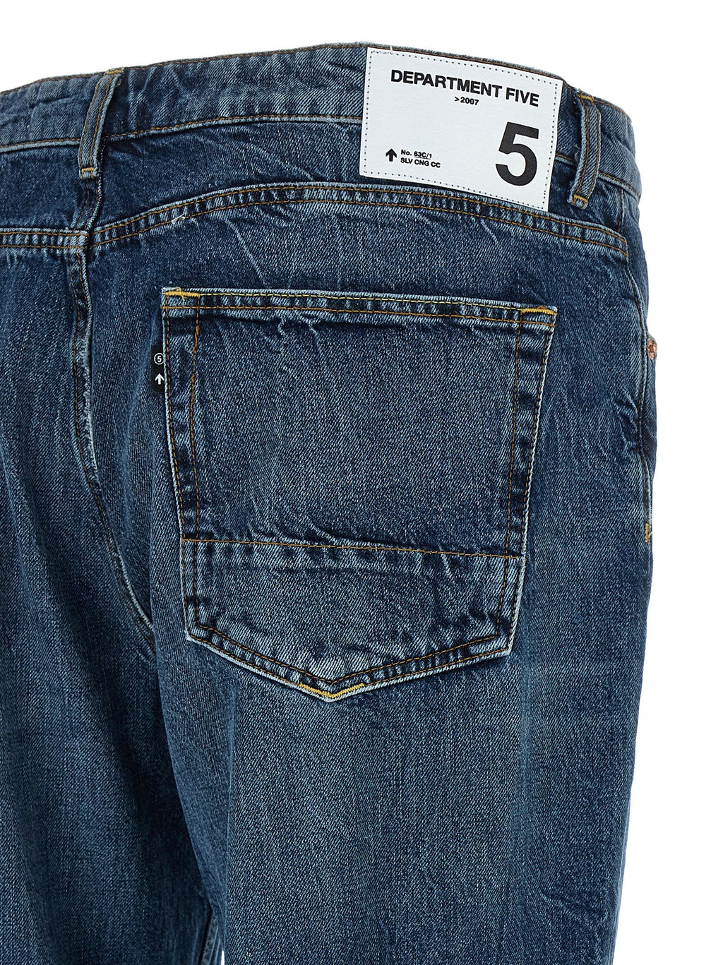 Department 5 Blue Cotton Straight-Leg Jeans