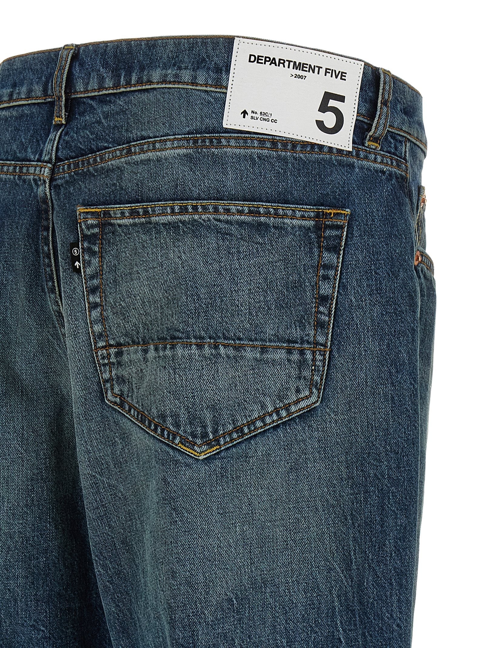 Department 5 Blue Cotton Straight-Leg Jeans