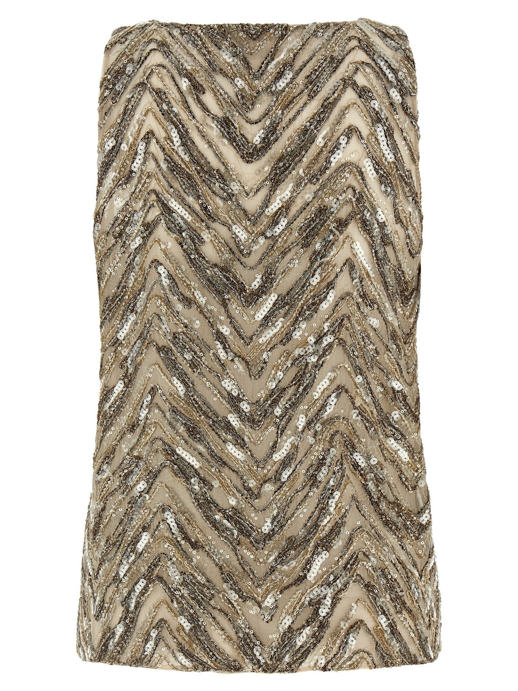Brunello Cucinelli Beige Silk Tank Tops