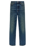 Department 5 Blue Cotton Straight-Leg Jeans