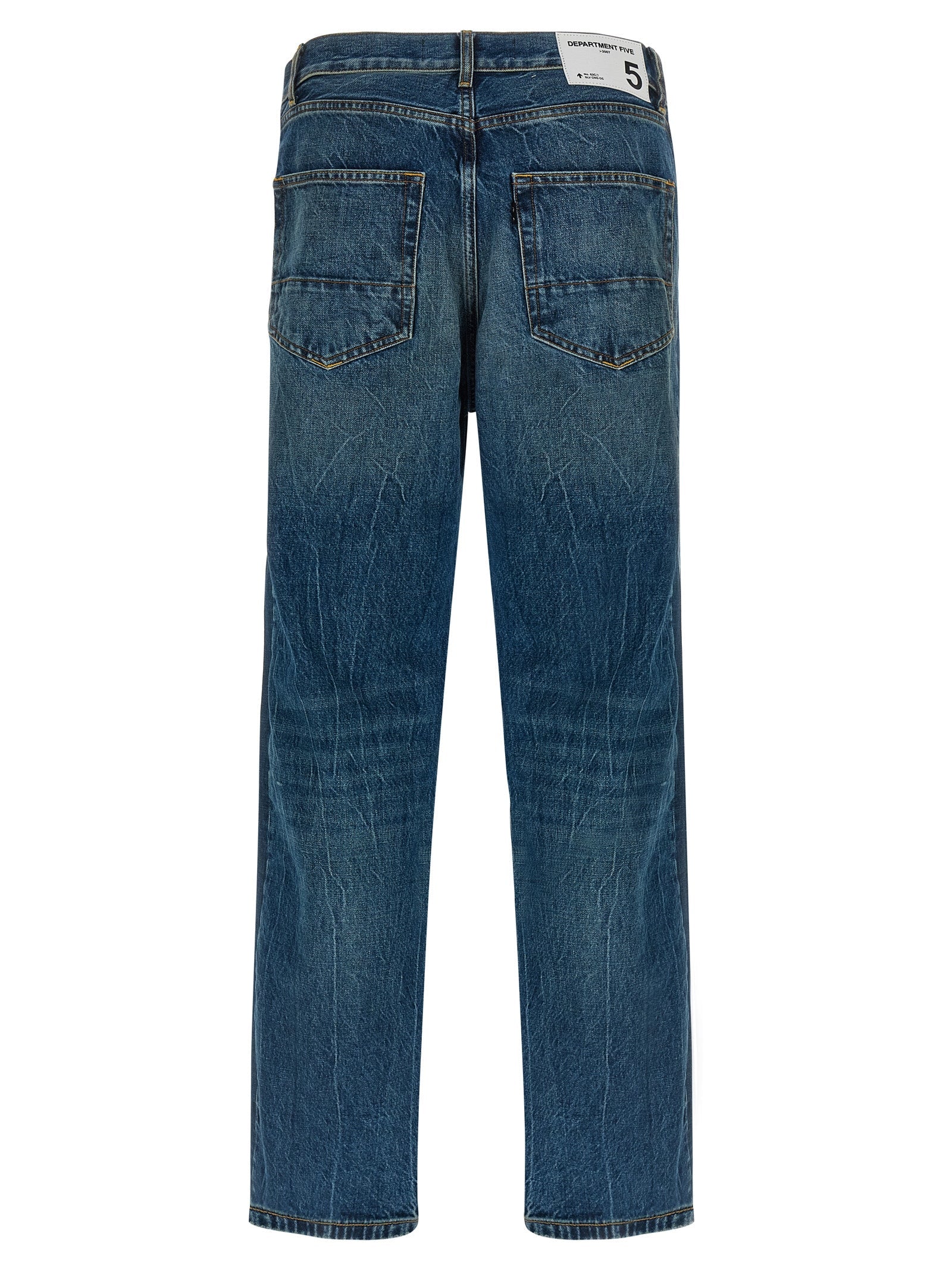 Department 5 Blue Cotton Straight-Leg Jeans