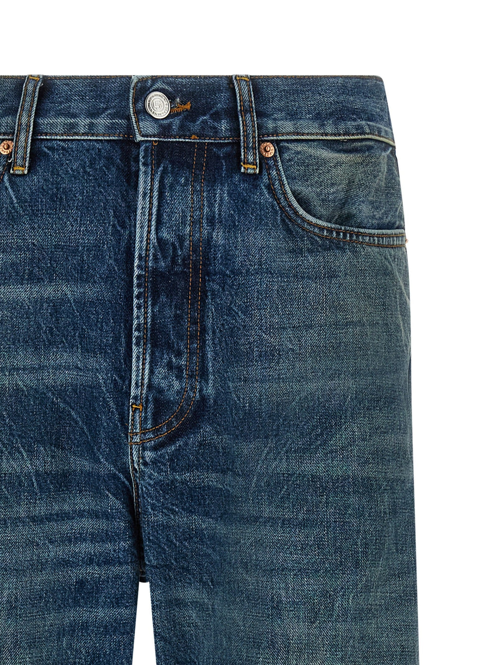Department 5 Blue Cotton Straight-Leg Jeans