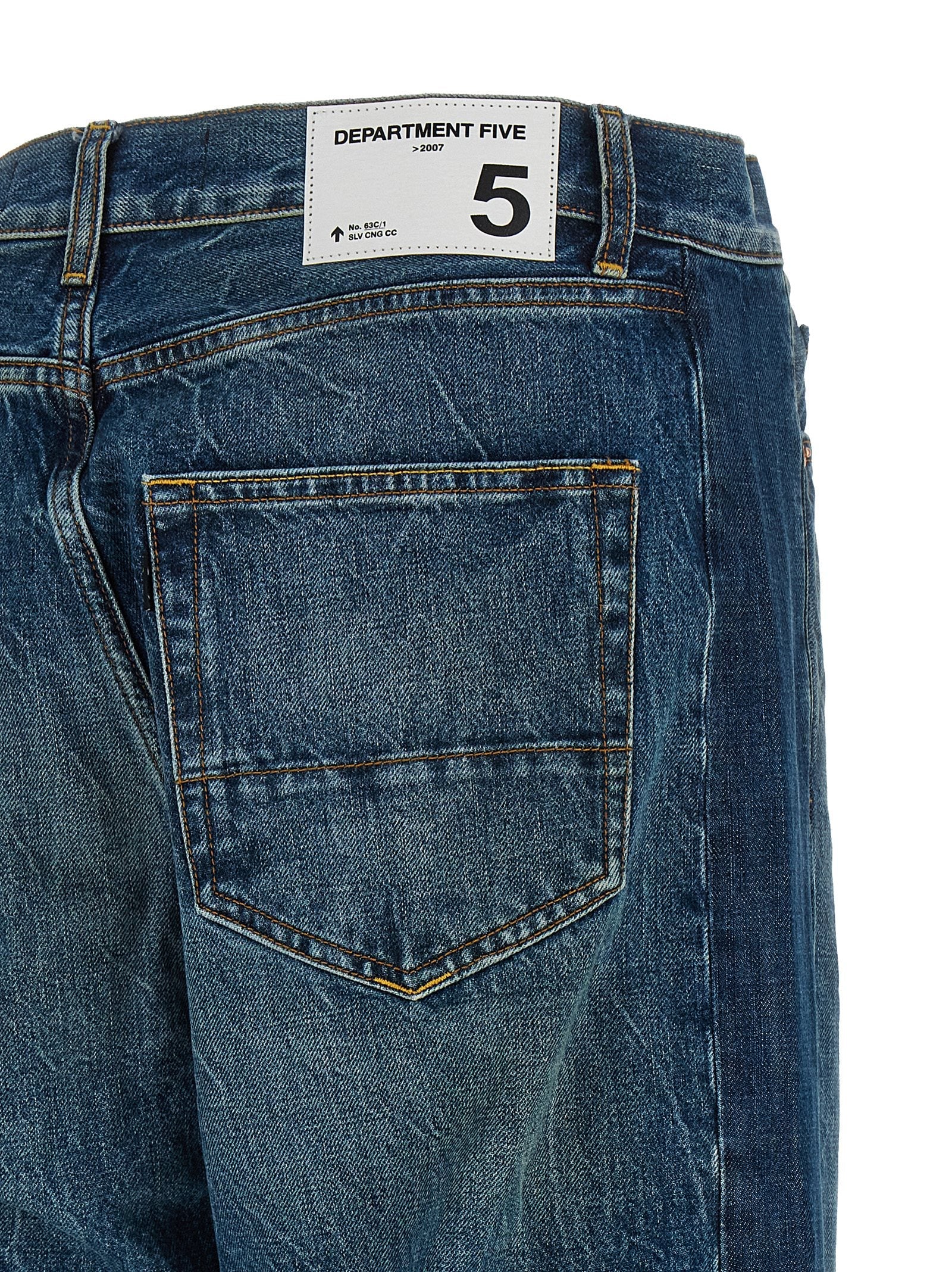 Department 5 Blue Cotton Straight-Leg Jeans