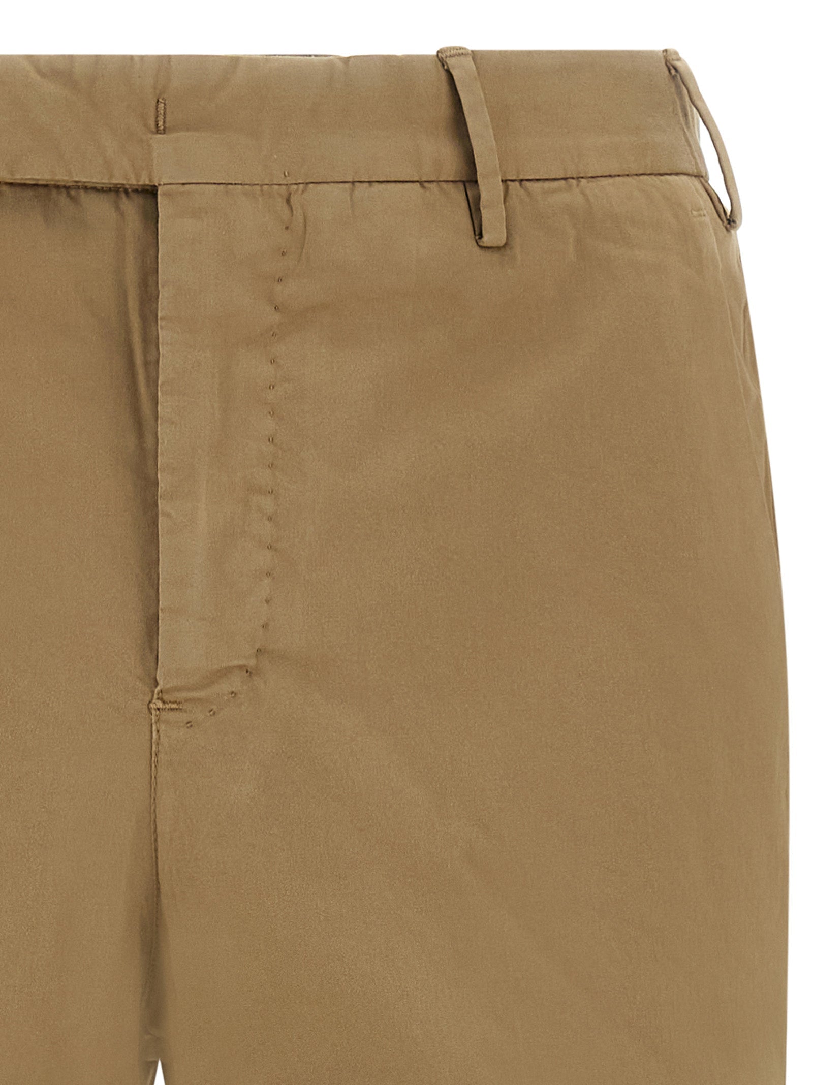 PT Torino Brown Cotton Dress Pants