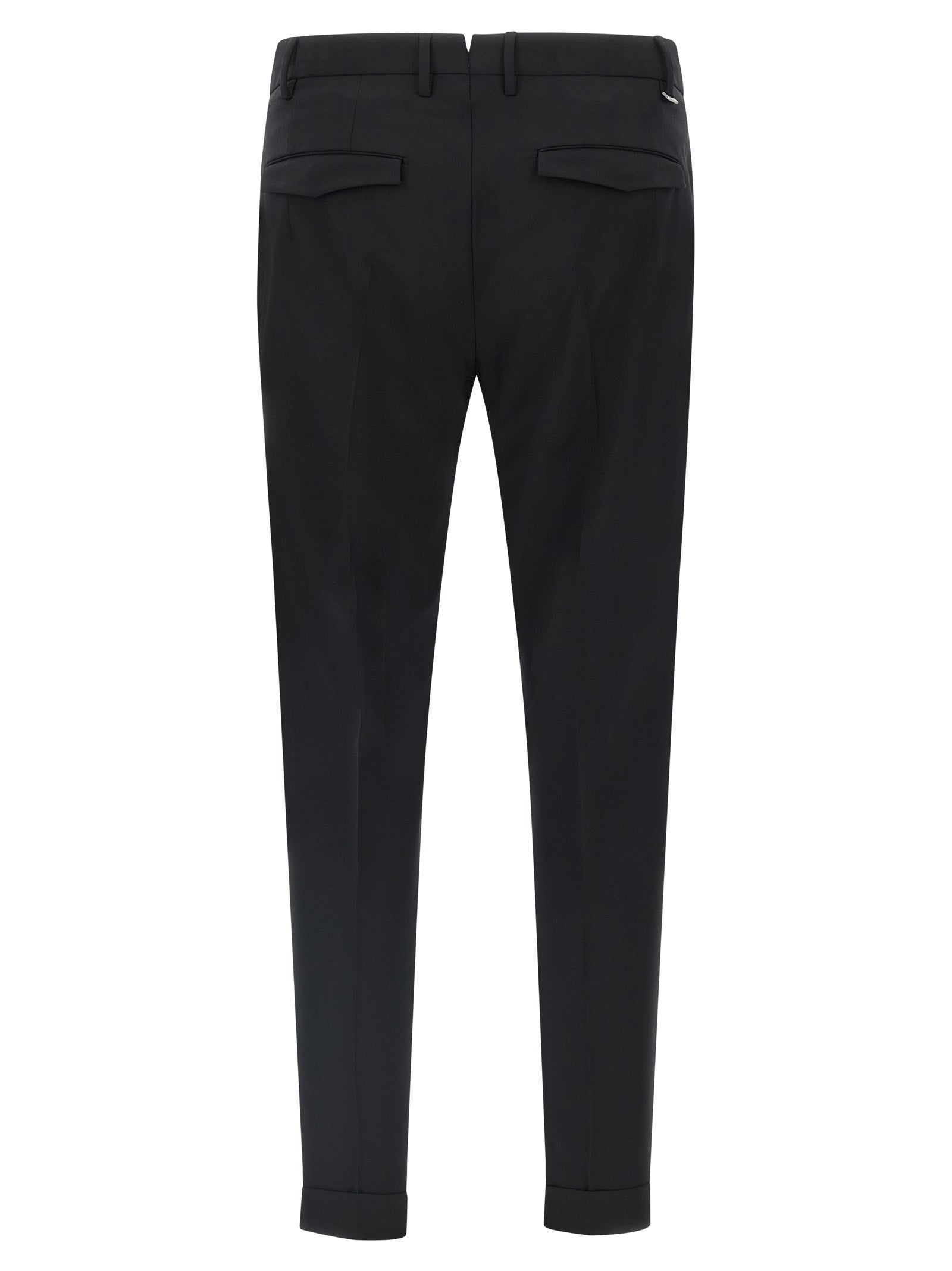 PT Torino Black Virgin Wool Dress Pants
