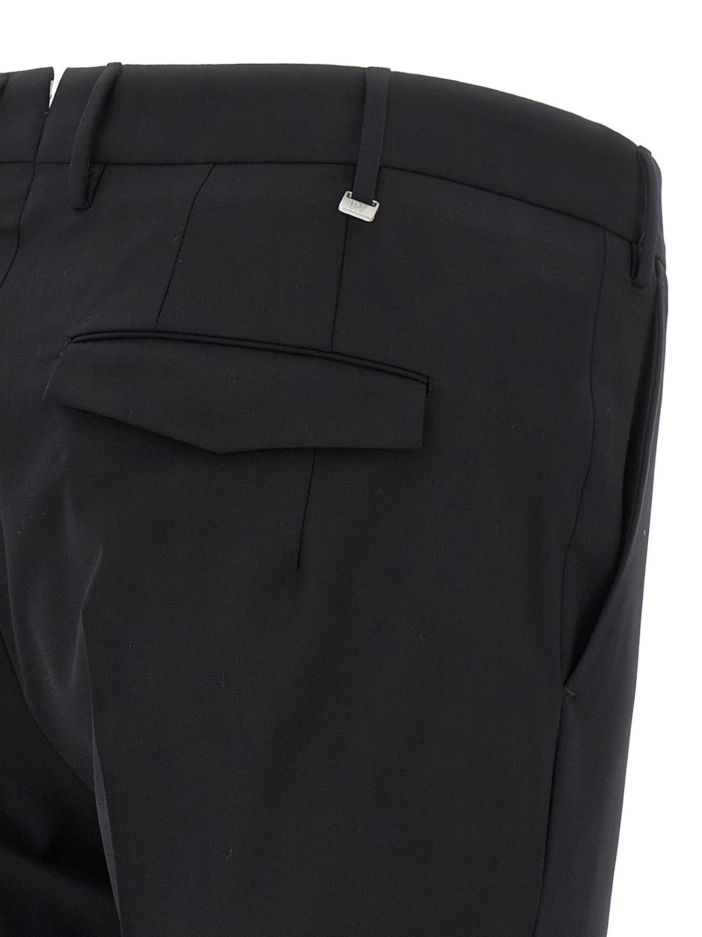 PT Torino Black Virgin Wool Dress Pants