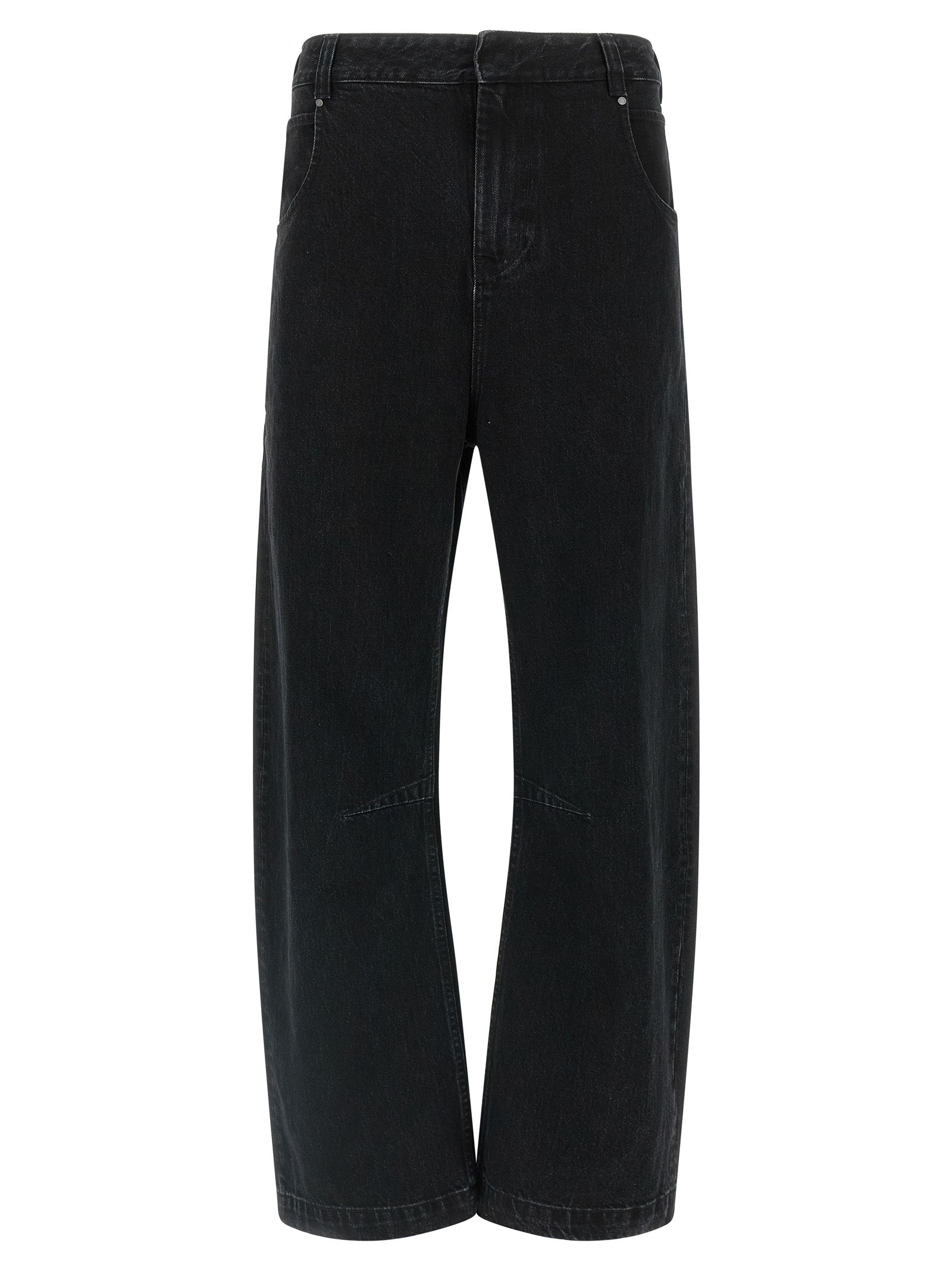 Entire Studios Black Cotton Straight-Leg Jeans