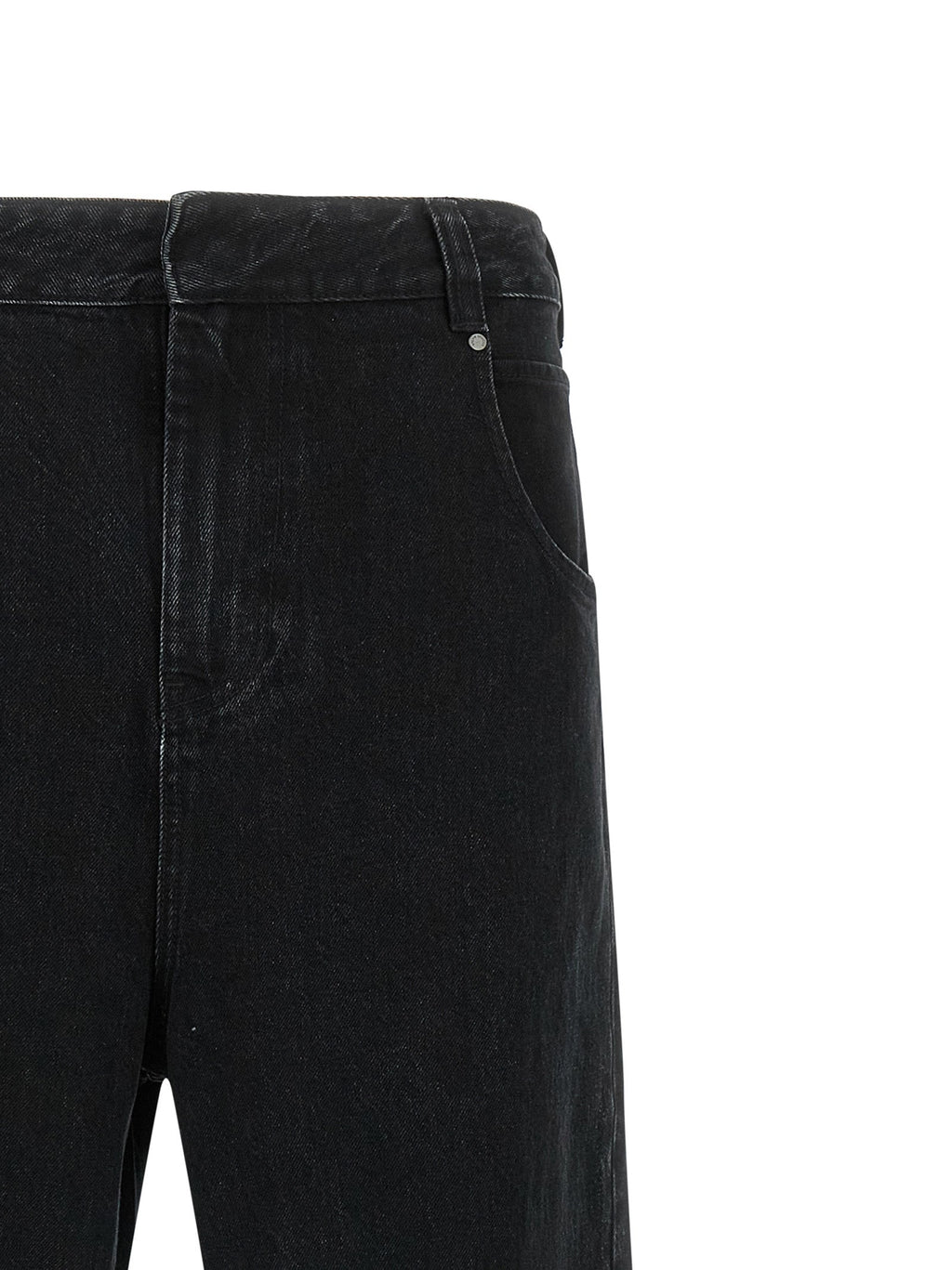 Entire Studios Black Cotton Straight-Leg Jeans