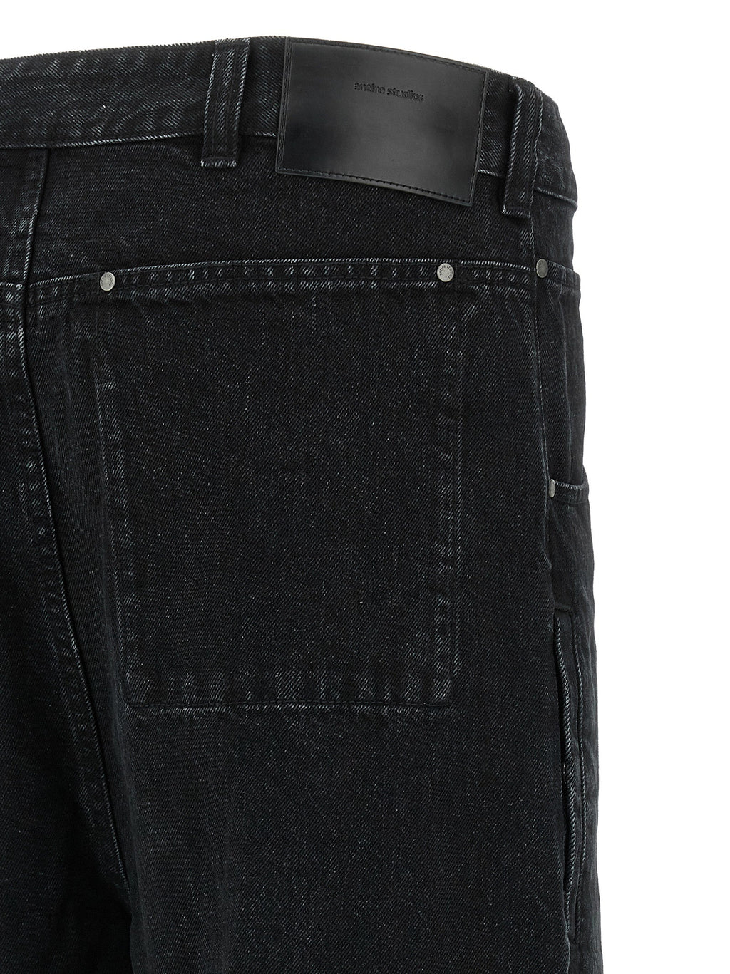 Entire Studios Black Cotton Straight-Leg Jeans