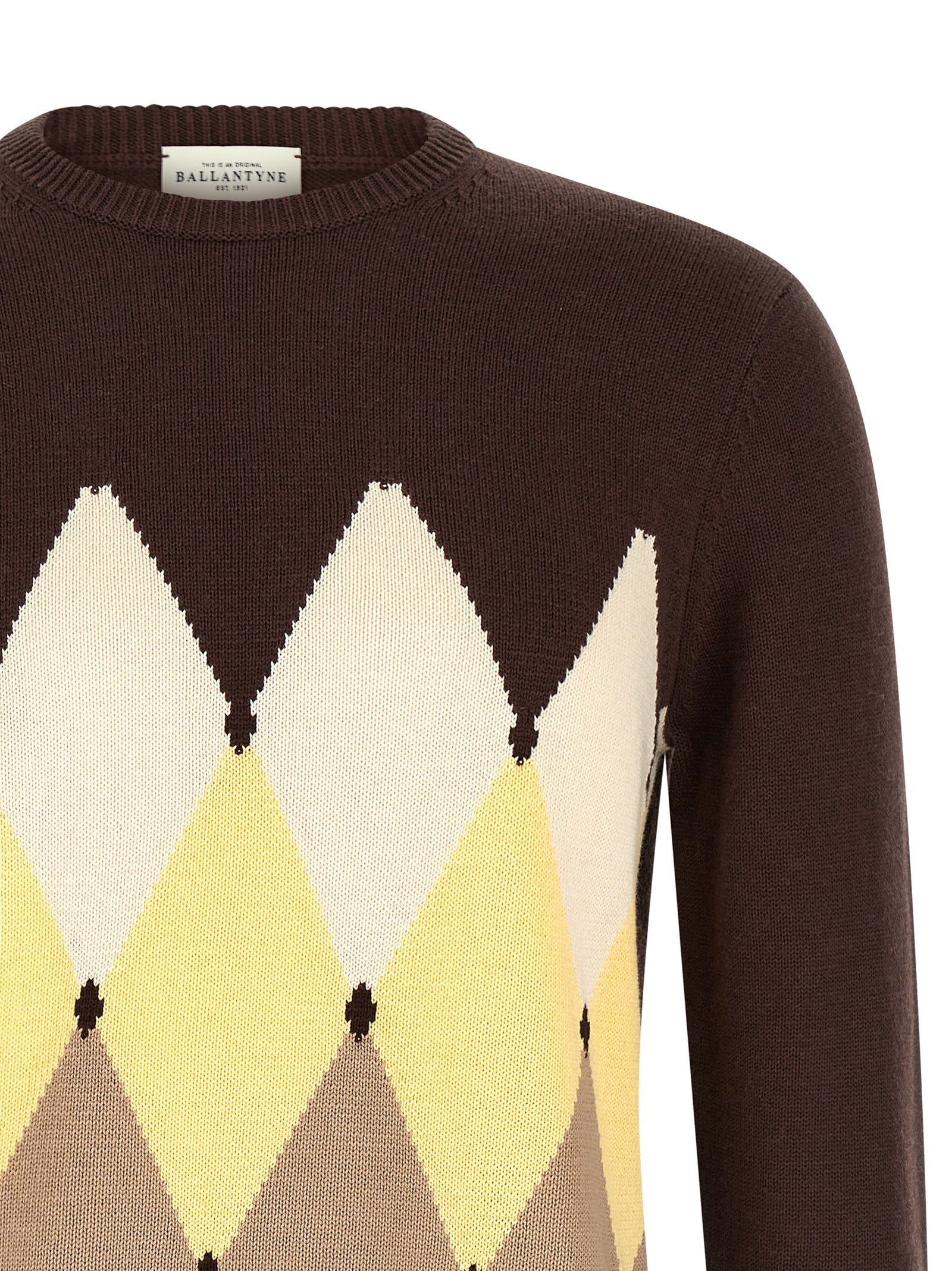 Ballantyne Brown Cotton Cardigan