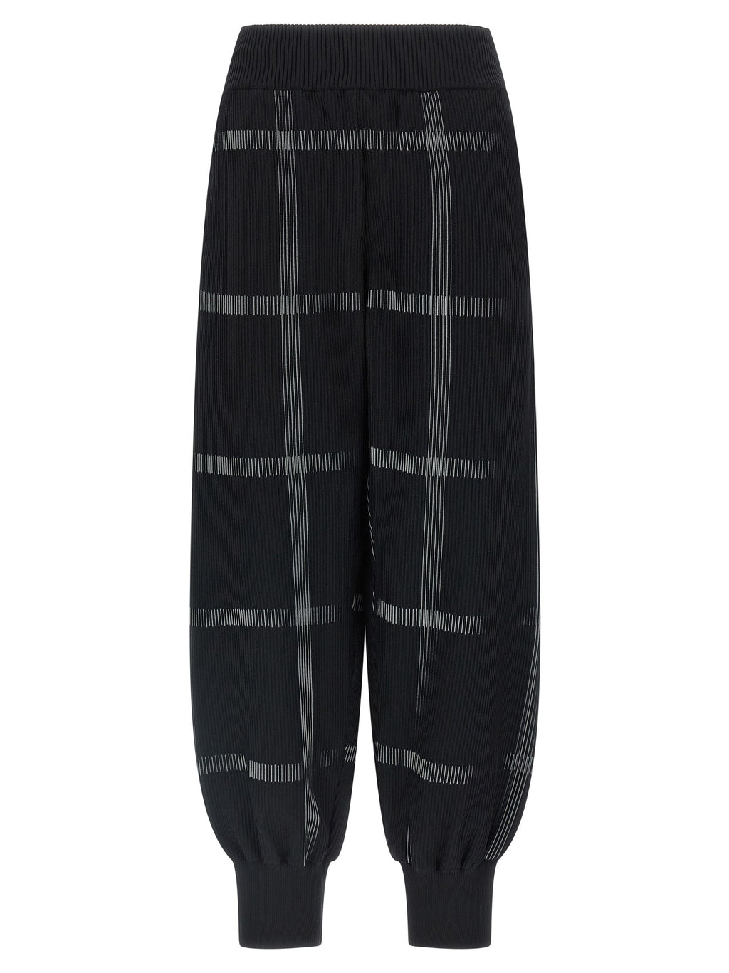 PLEATS PLEASE ISSEY MIYAKE Black Polyester Casual Pants