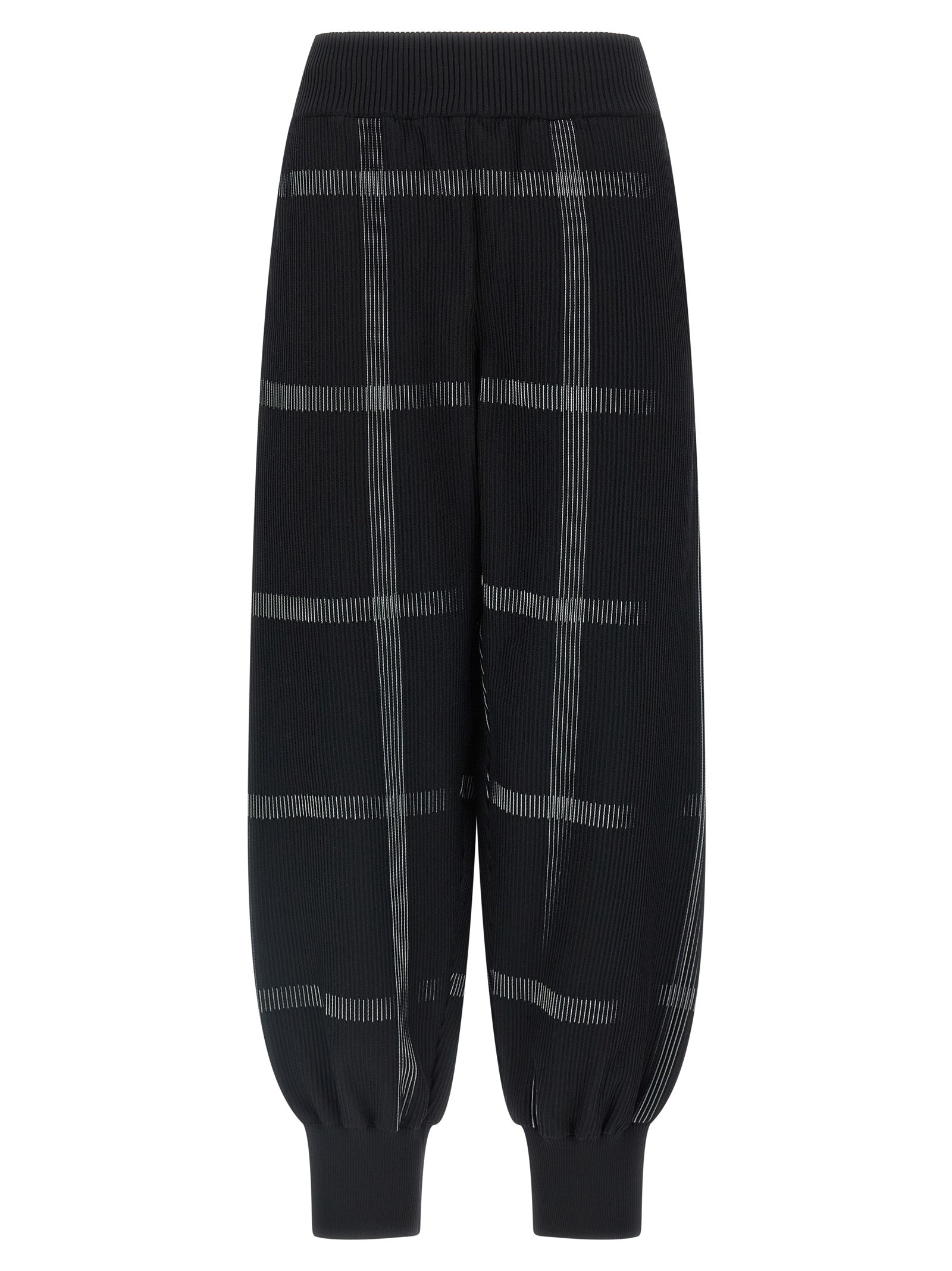 PLEATS PLEASE ISSEY MIYAKE Black Polyester Casual Pants