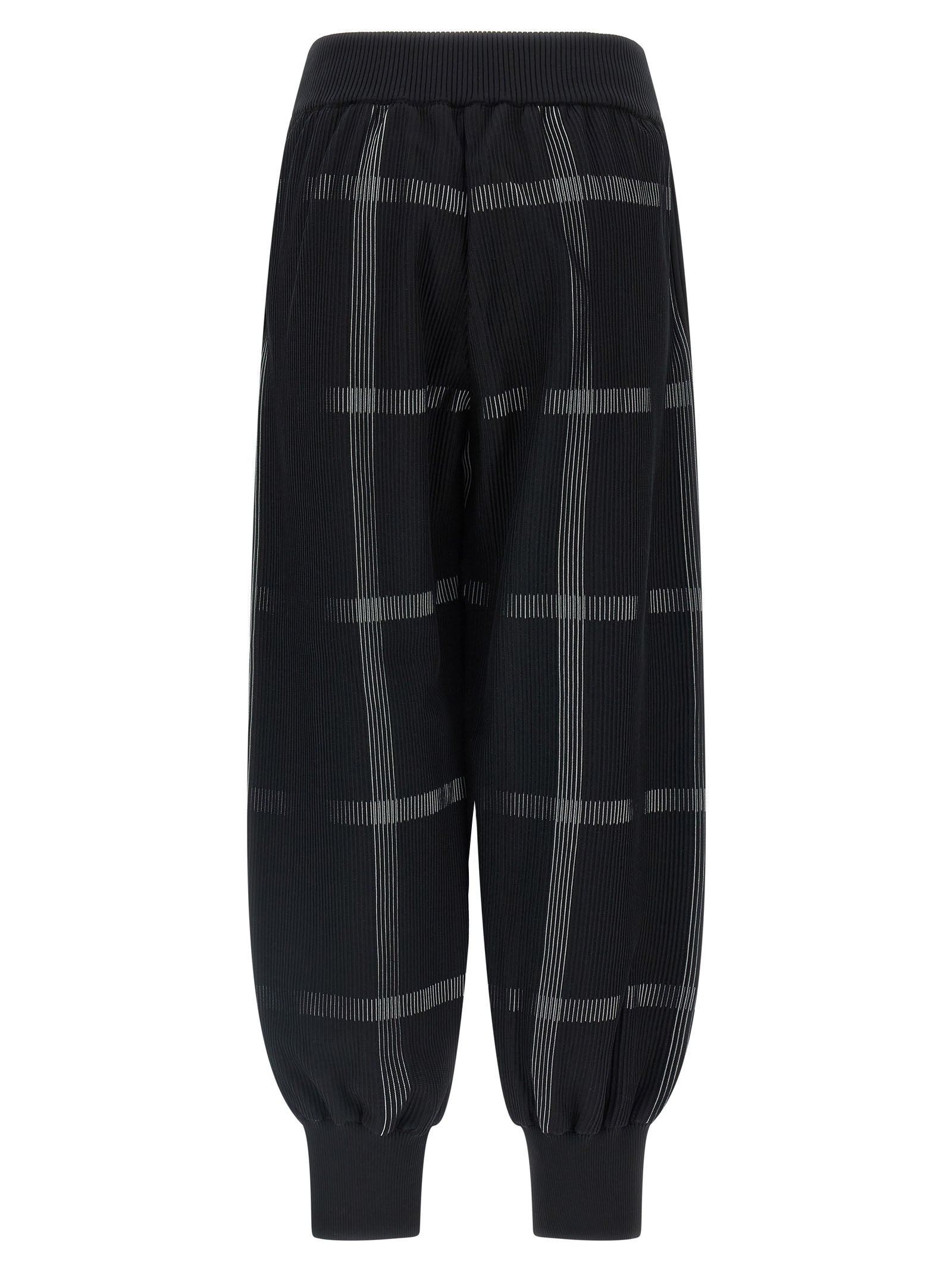 PLEATS PLEASE ISSEY MIYAKE Black Polyester Casual Pants