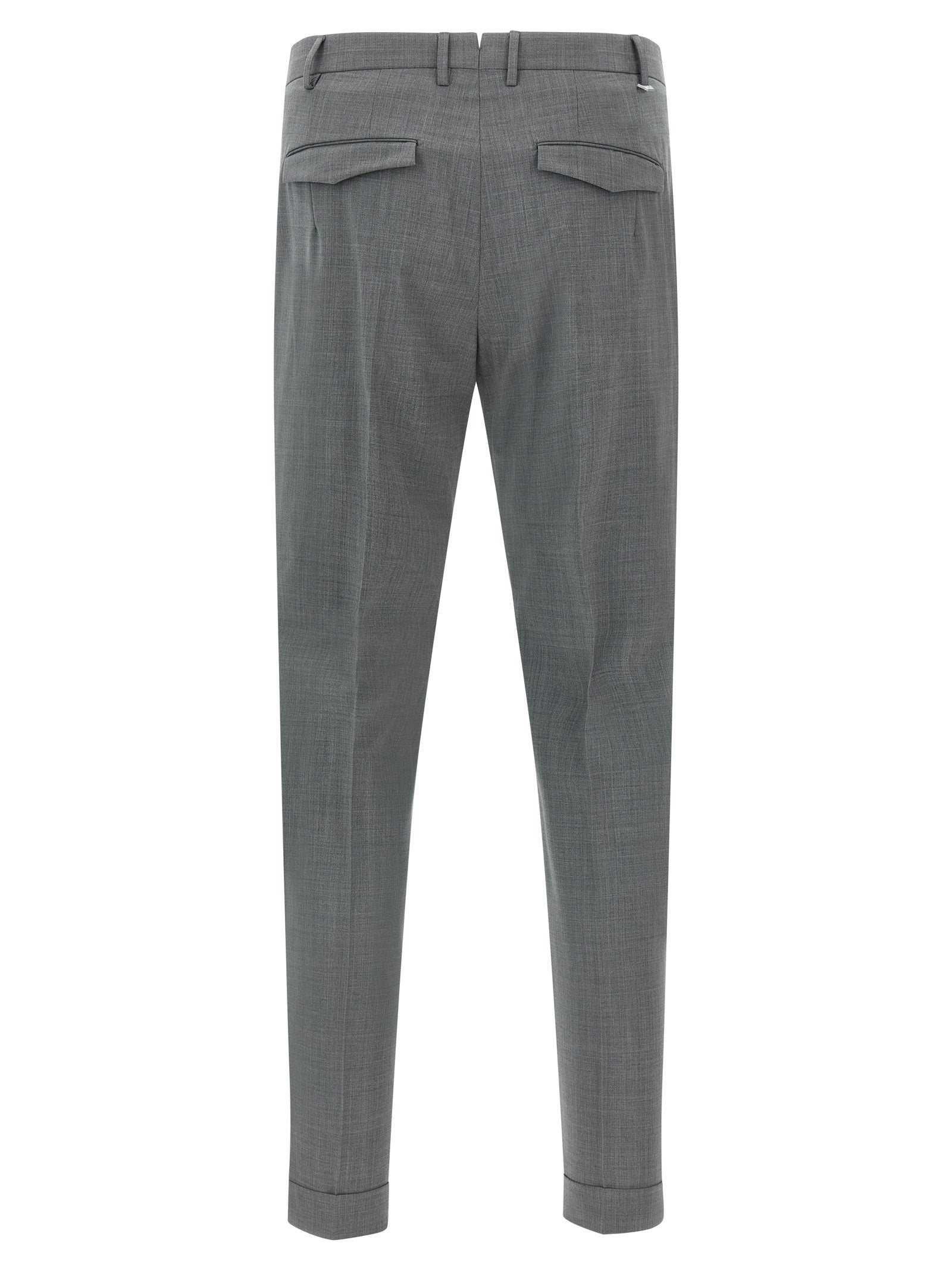 PT Torino Gray Virgin Wool Dress Pants