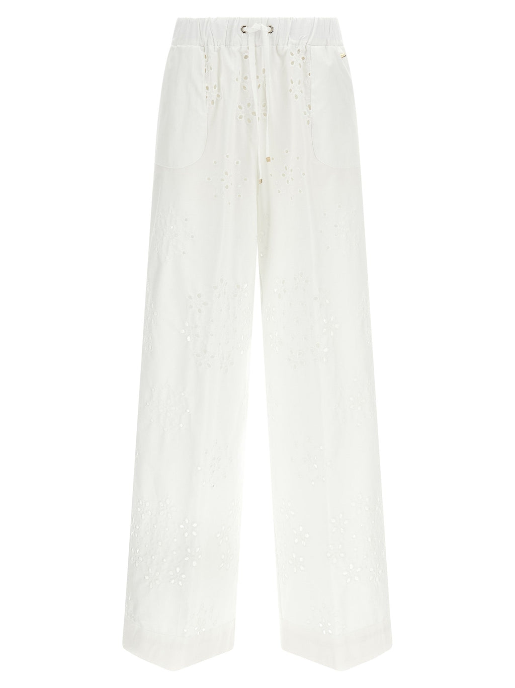 Herno White Cotton Casual Pants