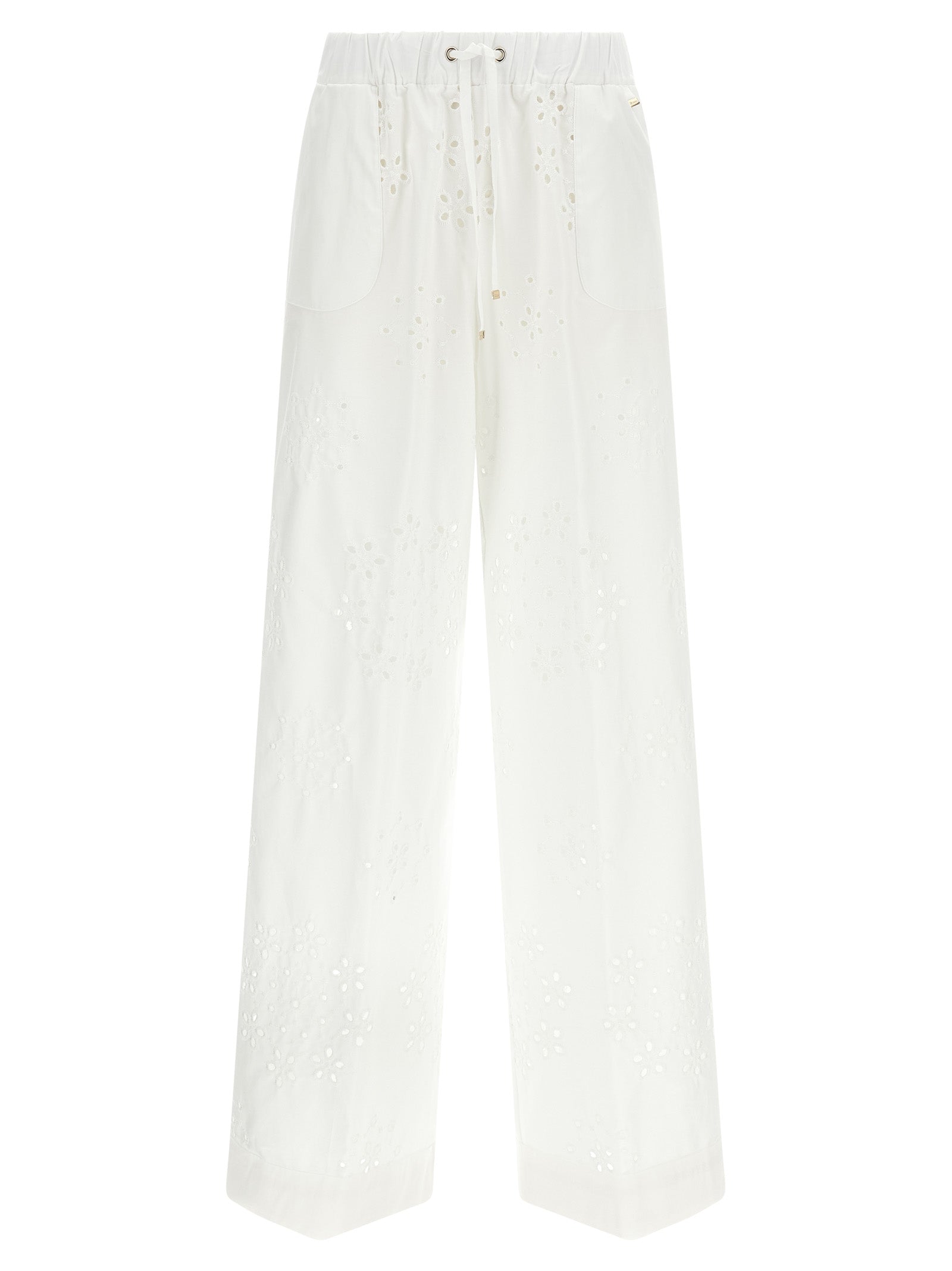 Herno White Cotton Casual Pants