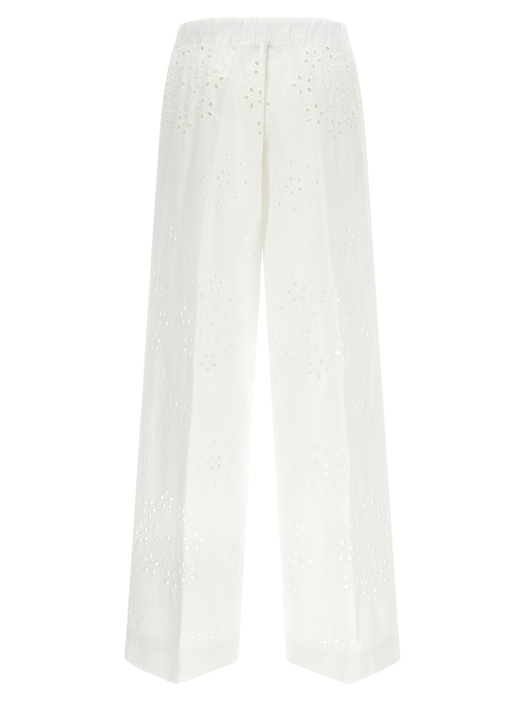 Herno White Cotton Casual Pants