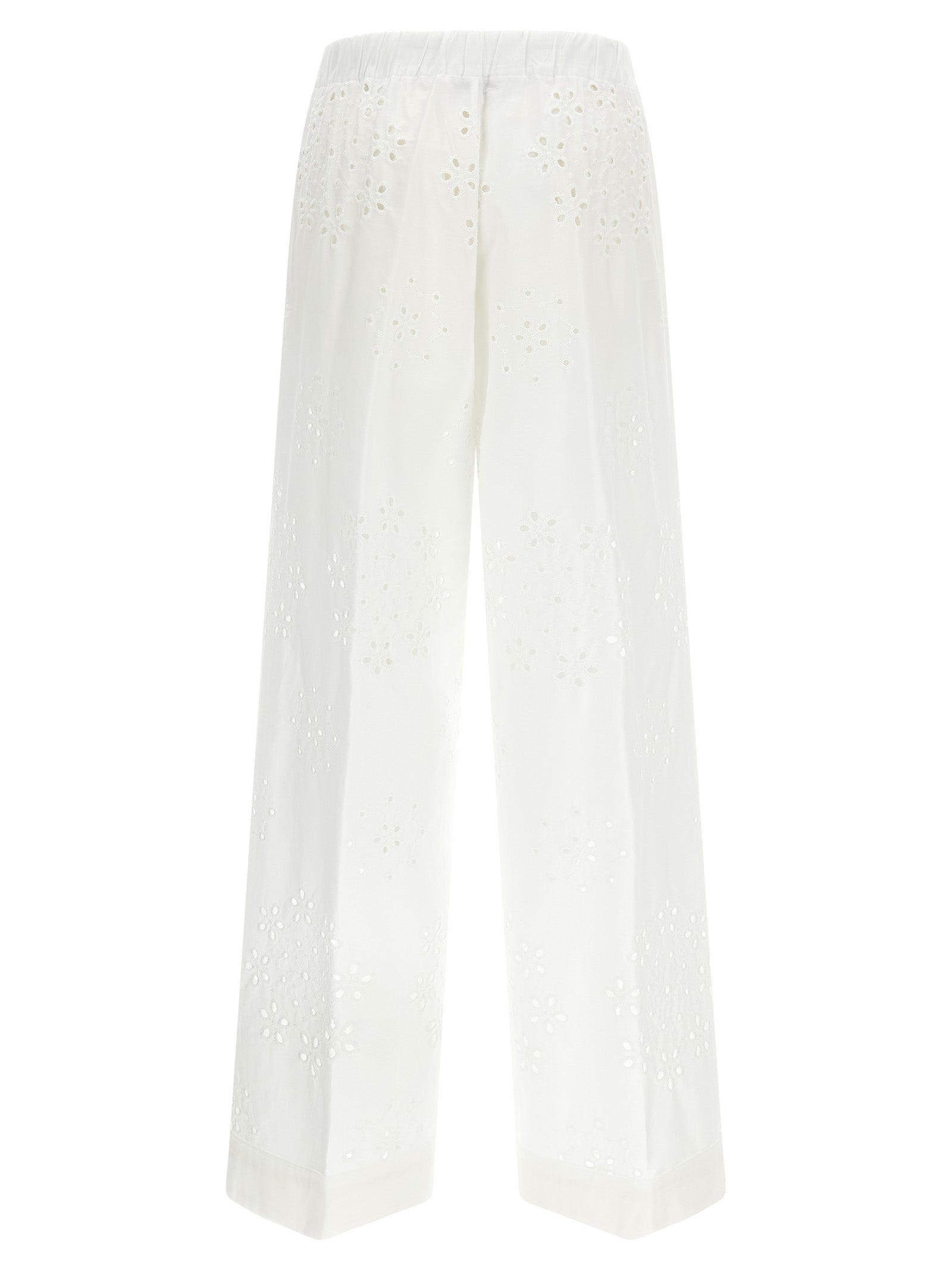 Herno White Cotton Casual Pants