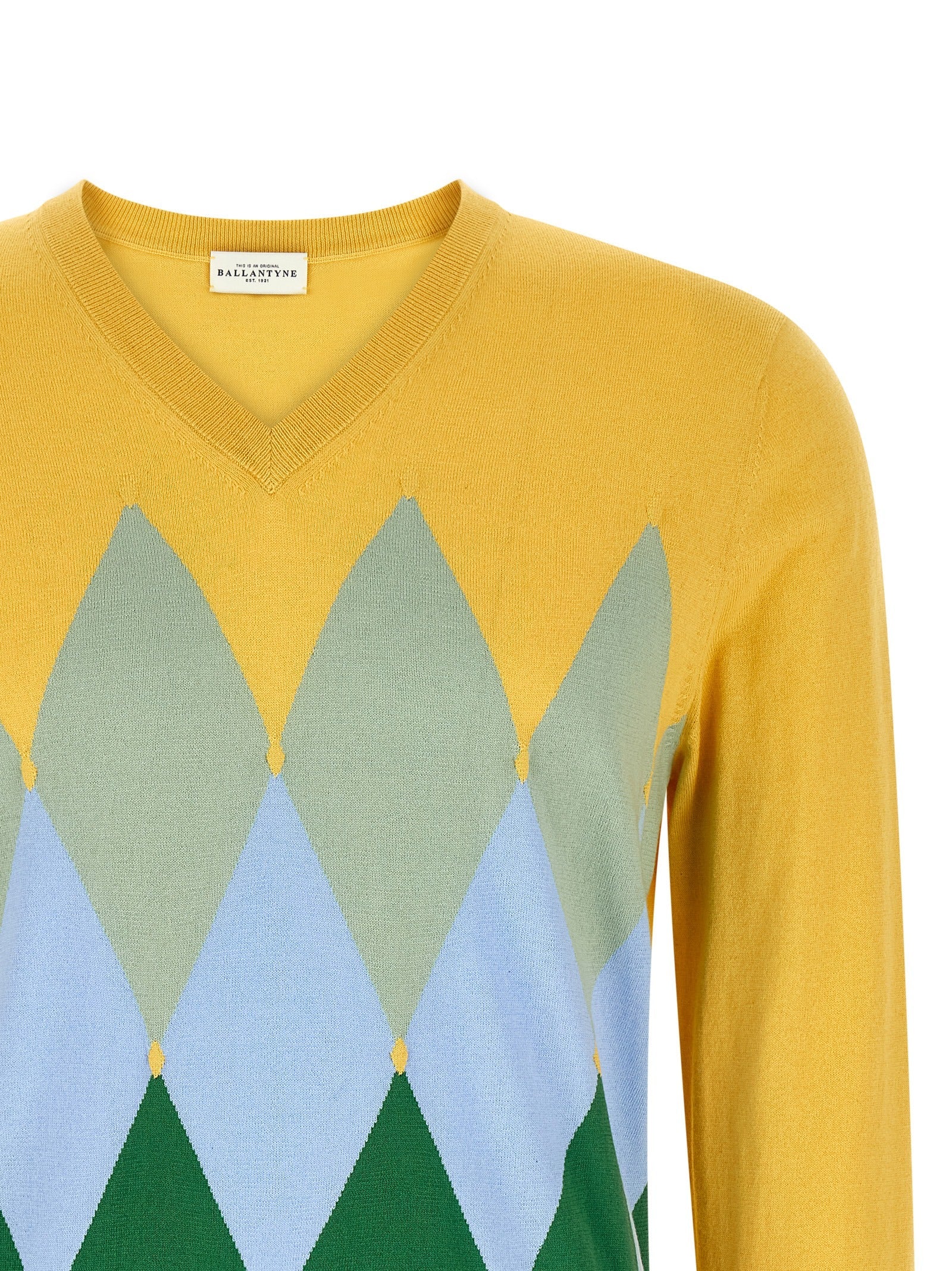 Ballantyne Bicolor Cotton Cardigan