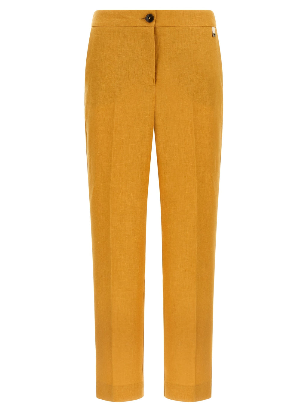 Herno Orange Linen Casual Pants