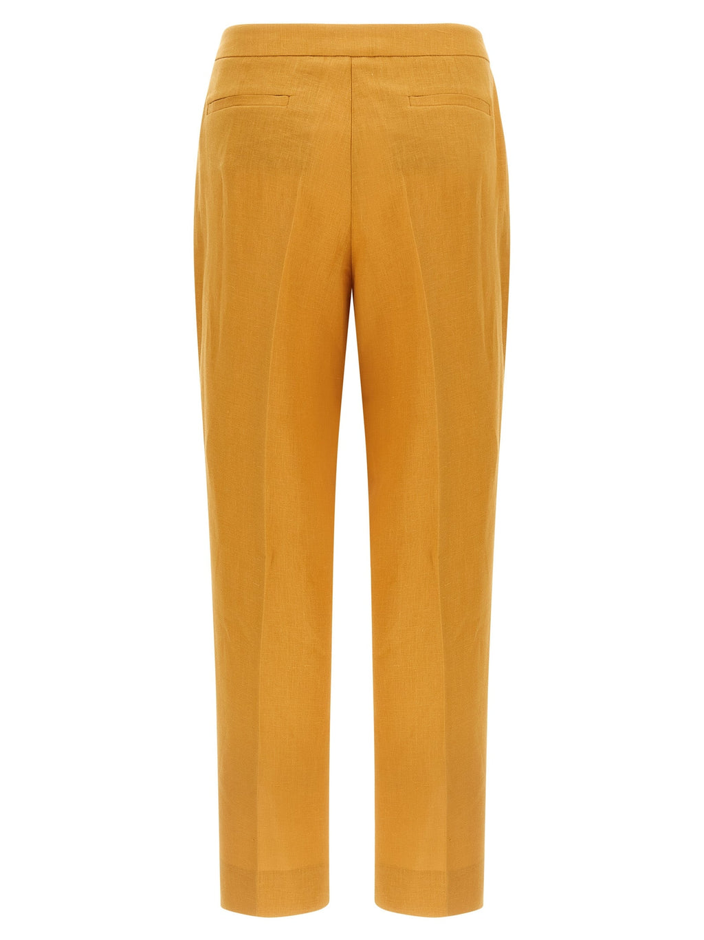 Herno Orange Linen Casual Pants
