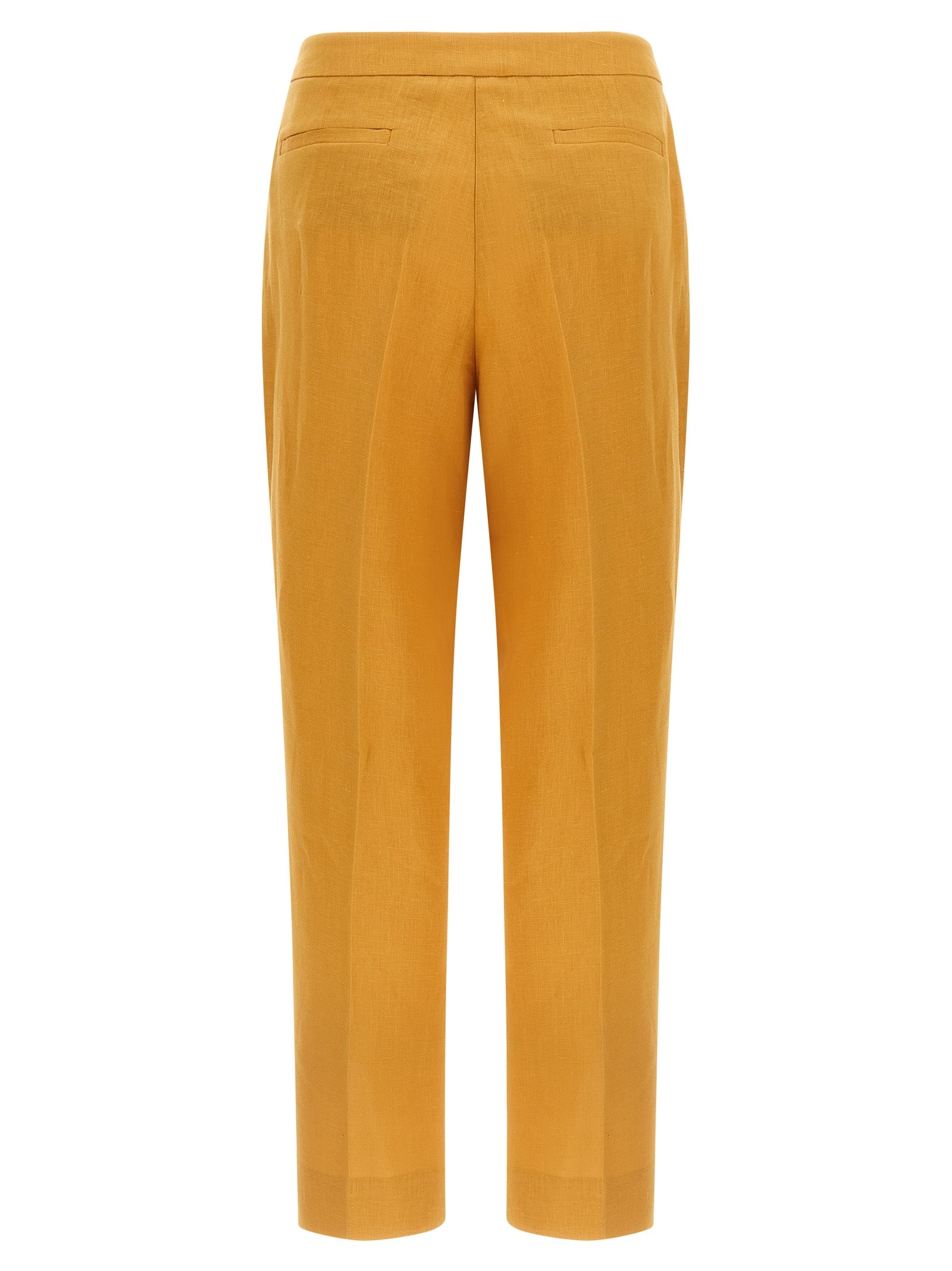 Herno Orange Linen Casual Pants