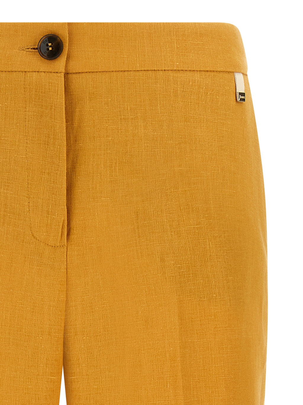 Herno Orange Linen Casual Pants