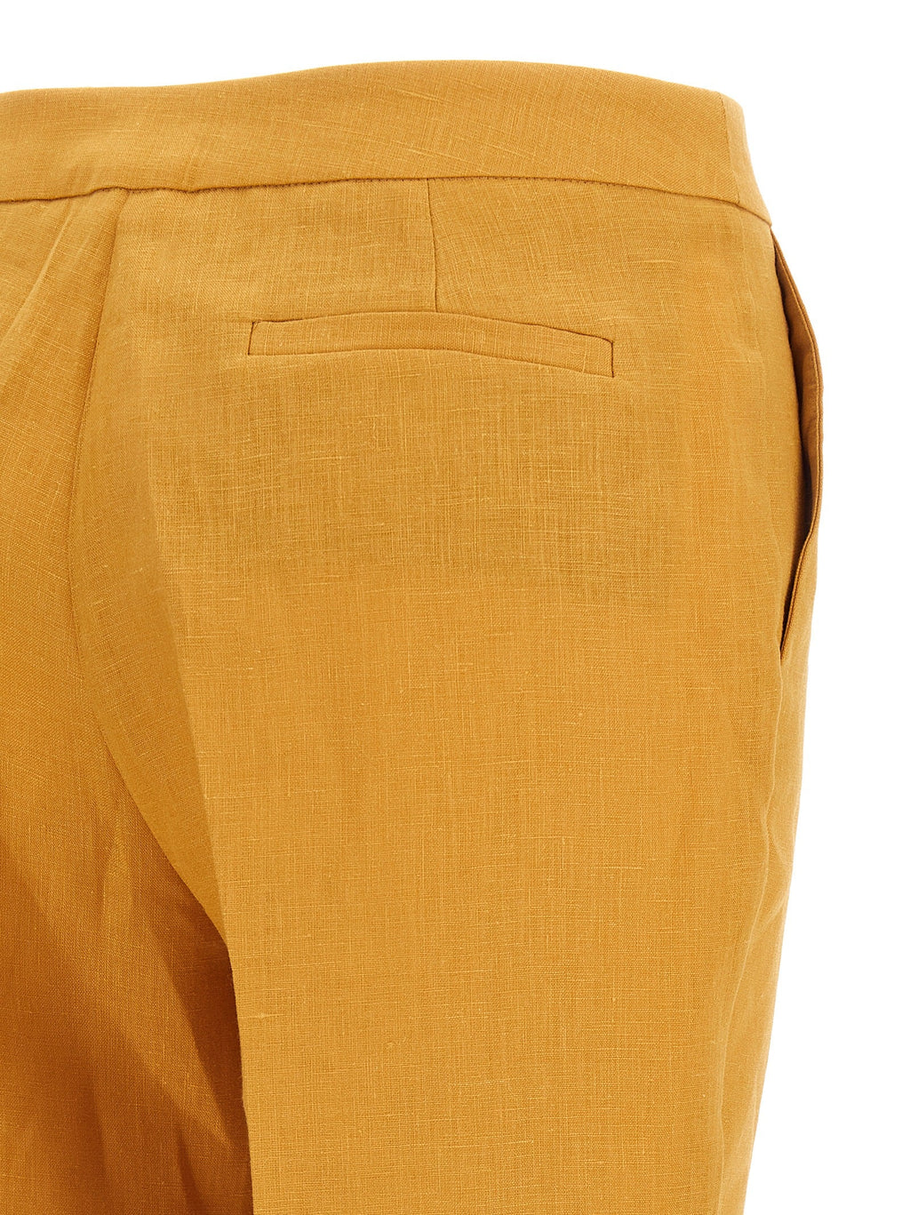 Herno Orange Linen Casual Pants