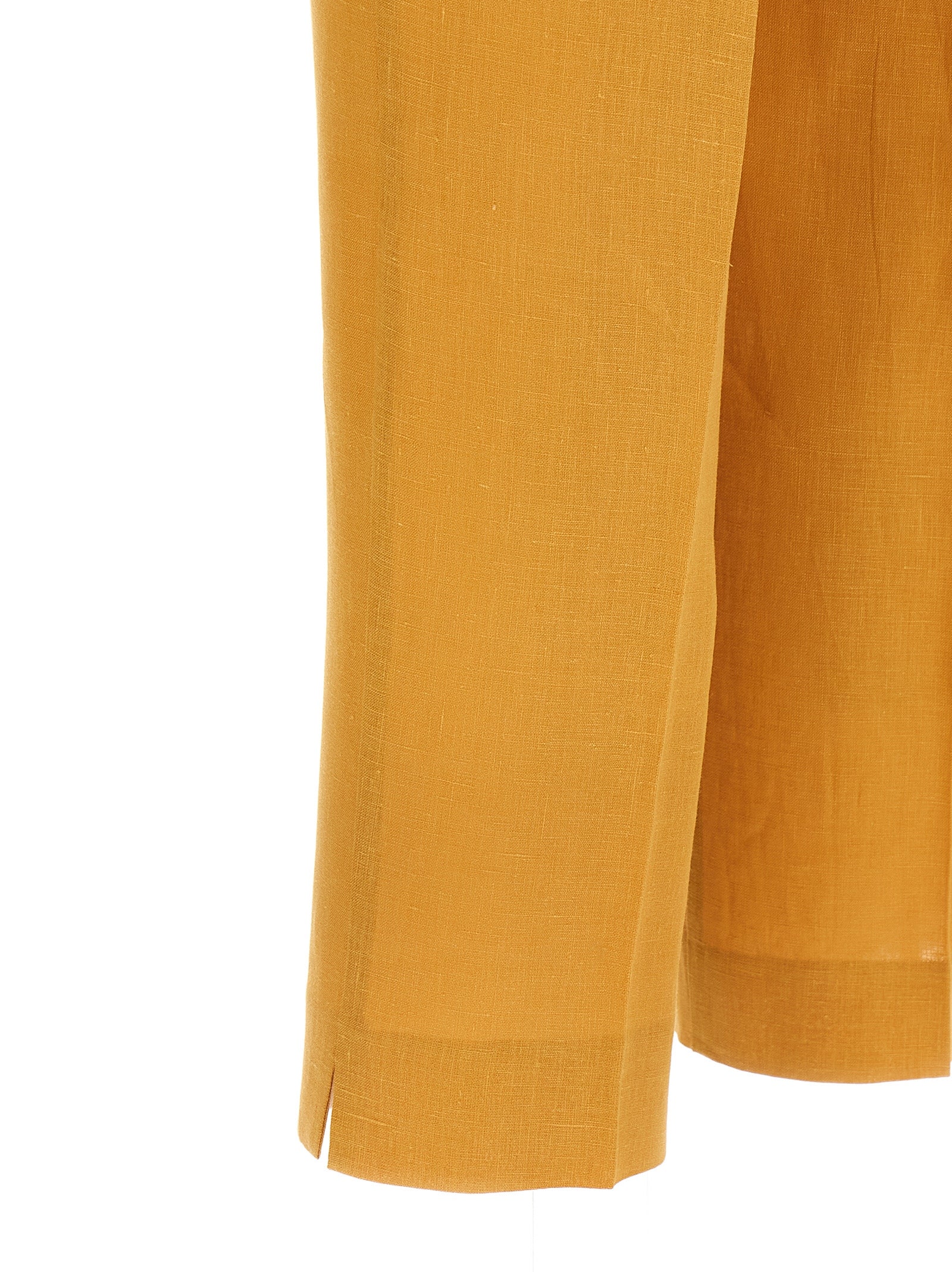 Herno Orange Linen Casual Pants
