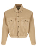 Entire Studios Beige Cotton Denim Jacket