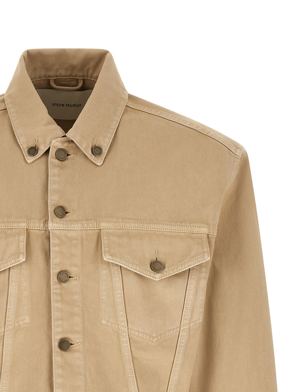 Entire Studios Beige Cotton Denim Jacket