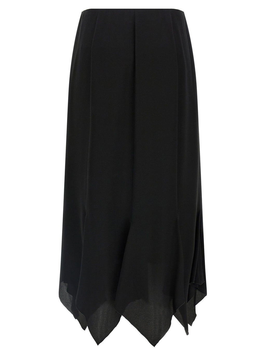 Valentino Garavani Black Silk Midi Skirt