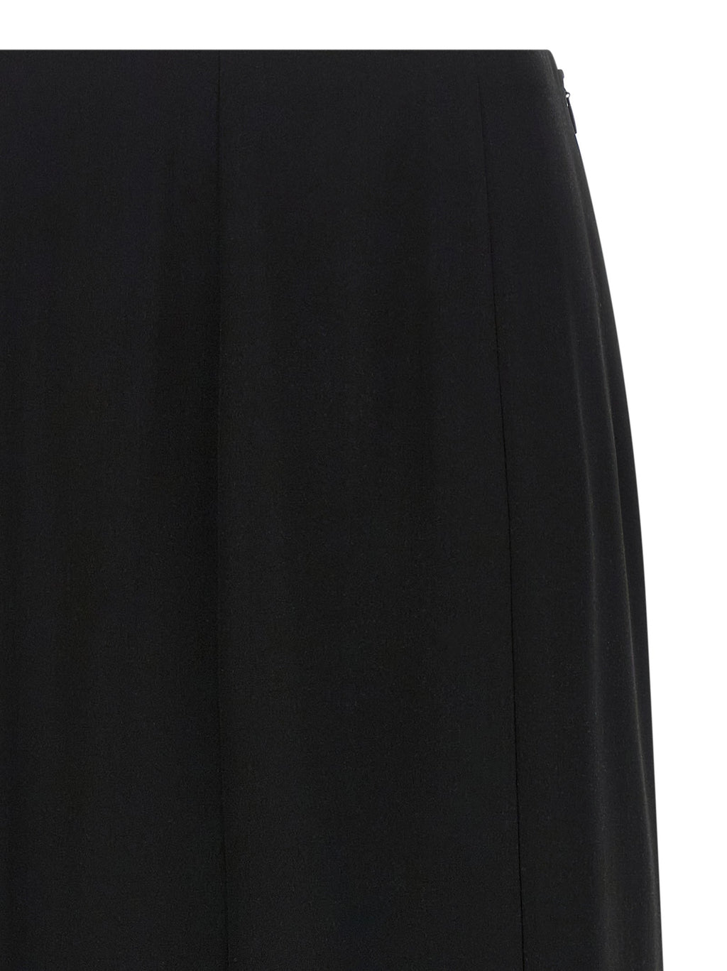 Valentino Garavani Black Silk Midi Skirt