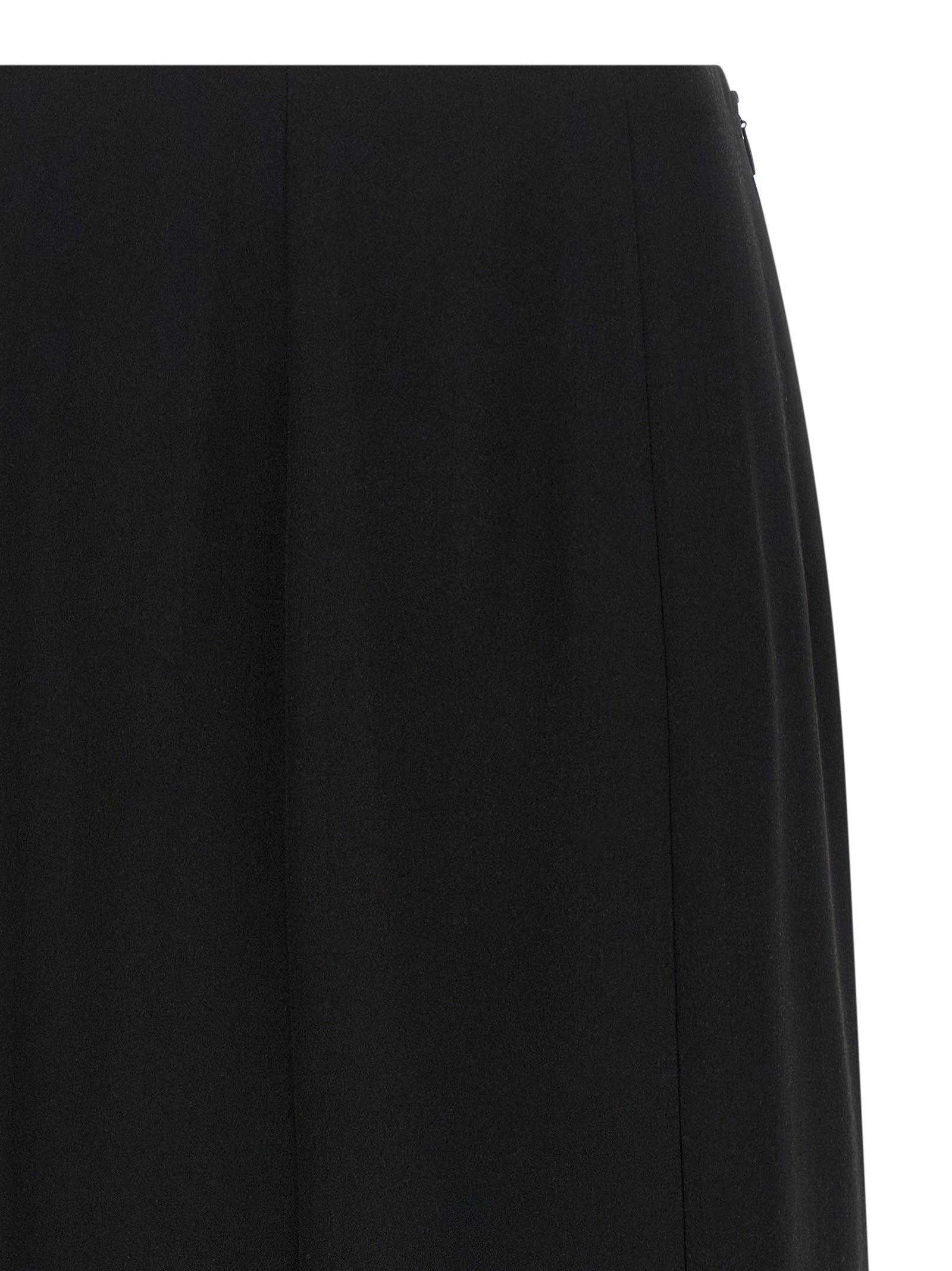 Valentino Garavani Black Silk Midi Skirt