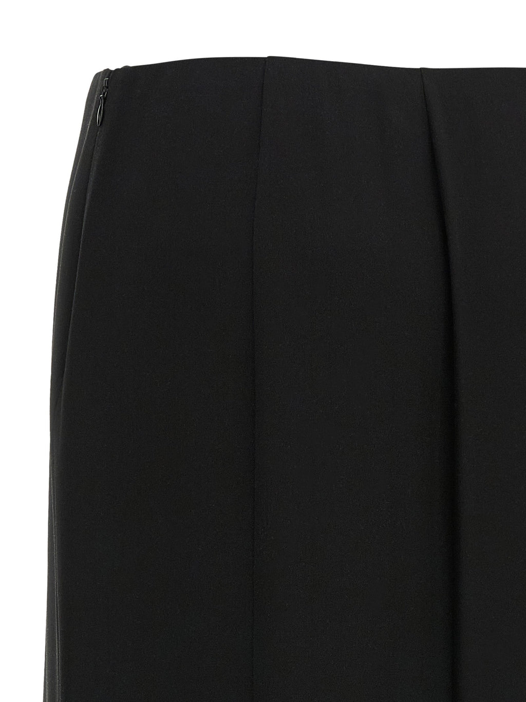 Valentino Garavani Black Silk Midi Skirt