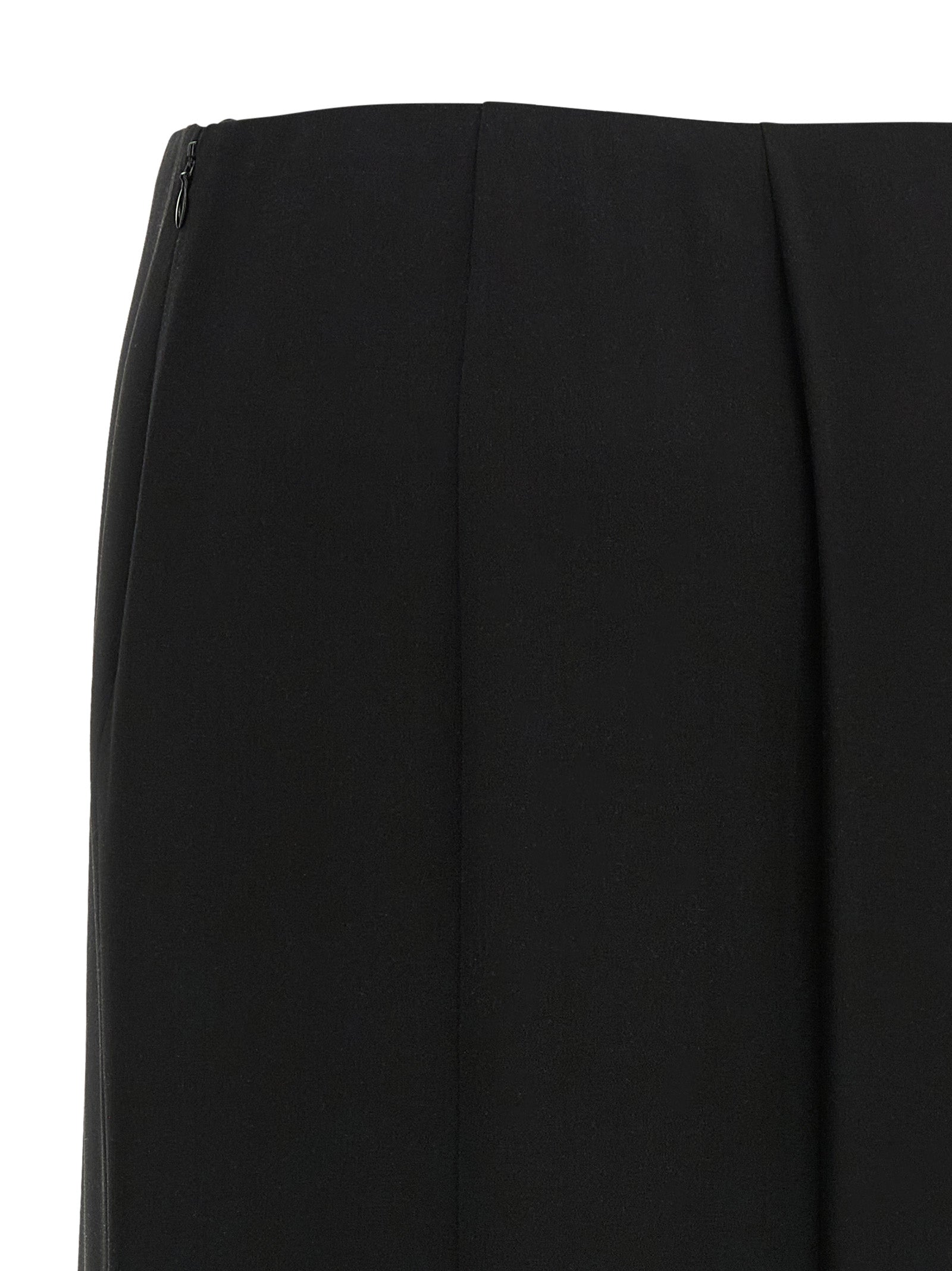 Valentino Garavani Black Silk Midi Skirt
