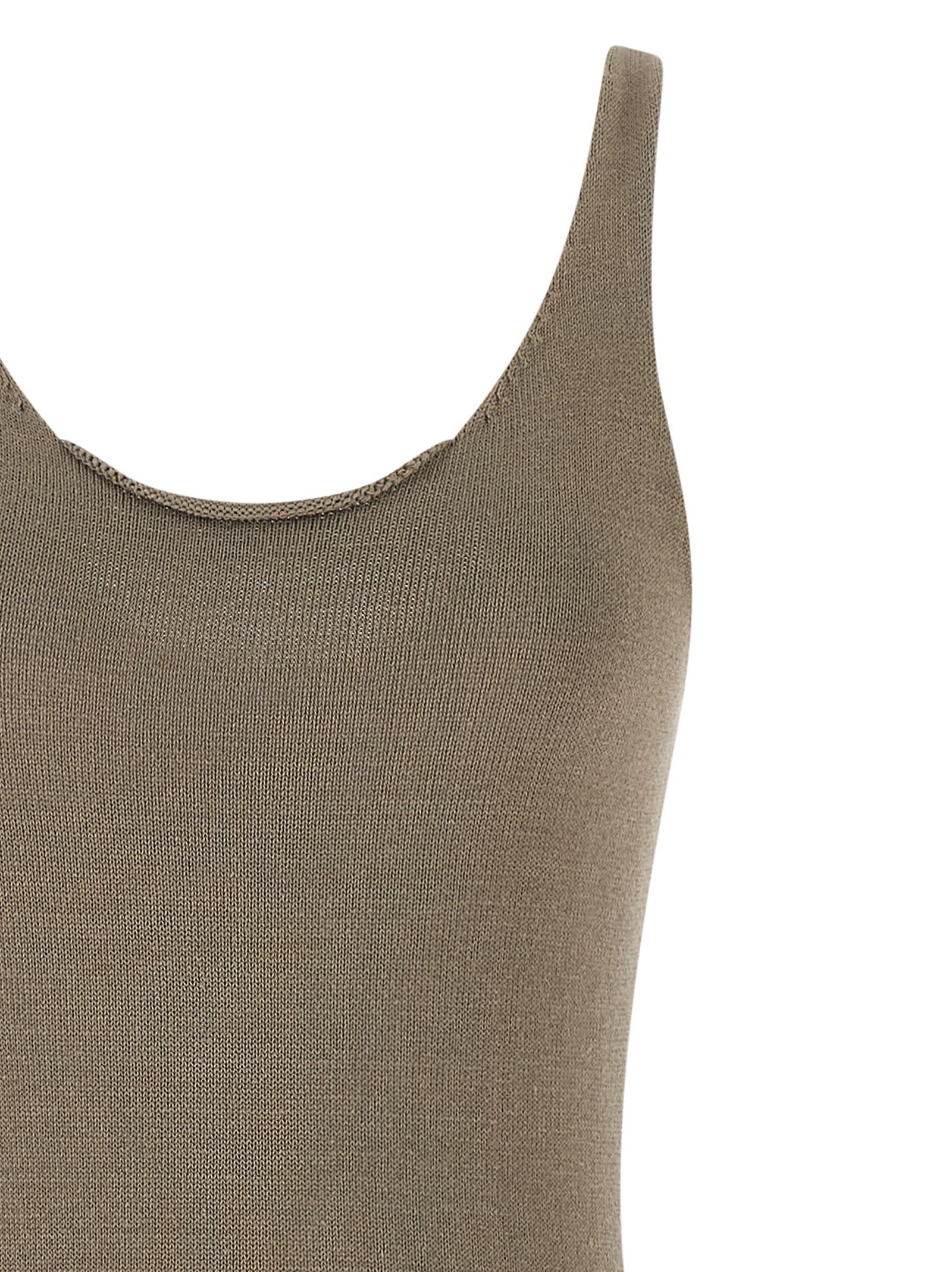 Entire Studios Beige Cotton Midi Dress