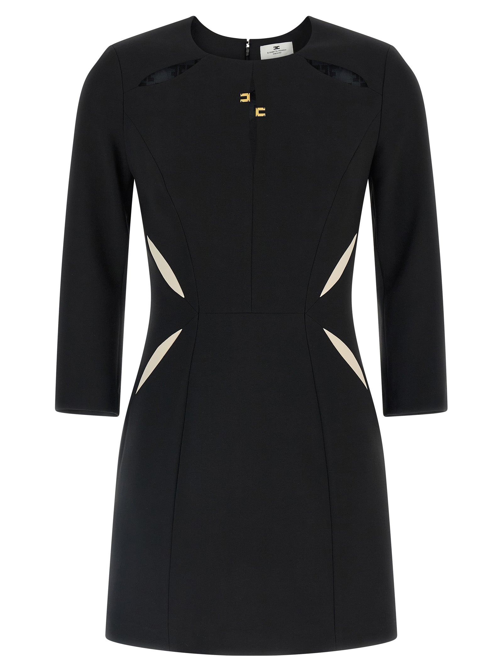 Elisabetta Franchi Bicolor Polyester Short Dress Elisabetta Franchi