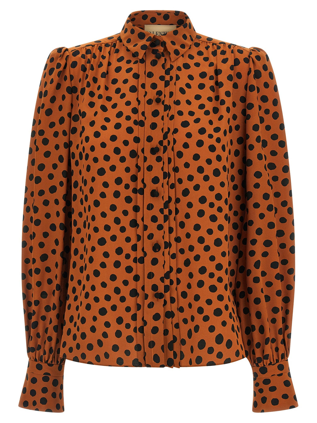 Valentino Garavani Orange Silk Blouse